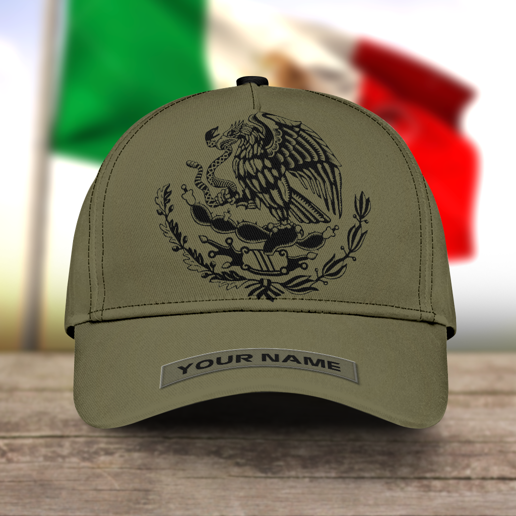 3D All Over Printed Mexican Baseball Classic Cap Hat, Custom Name Cool Mexico Cap Hat Trucker Hats Custom Hats Gifts For Men & Women