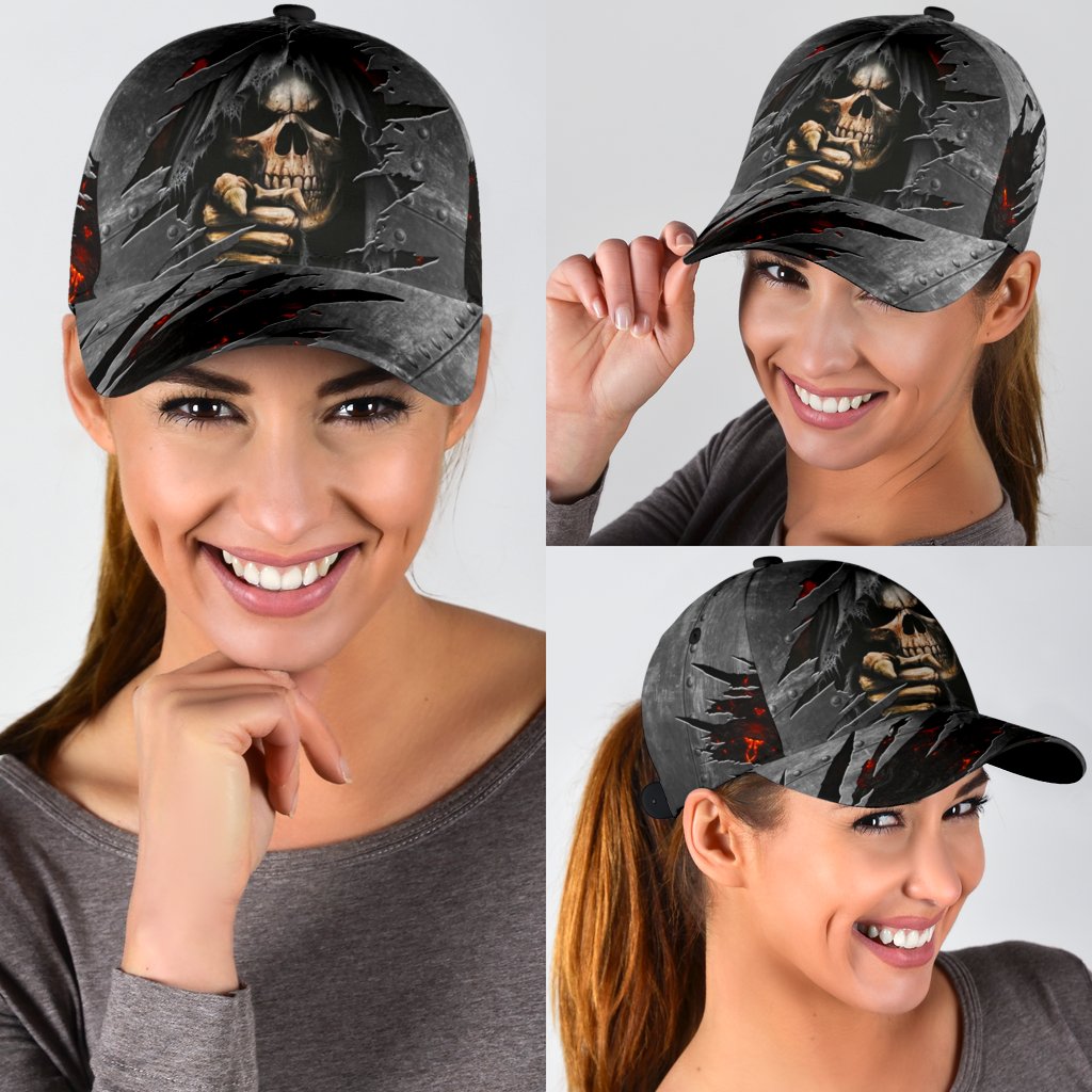 3D All Over Printed Skull Cap Hat For Men And Women, Cool Skull on Cap Hat Trucker Hats Custom Hats Gifts For Men & Women