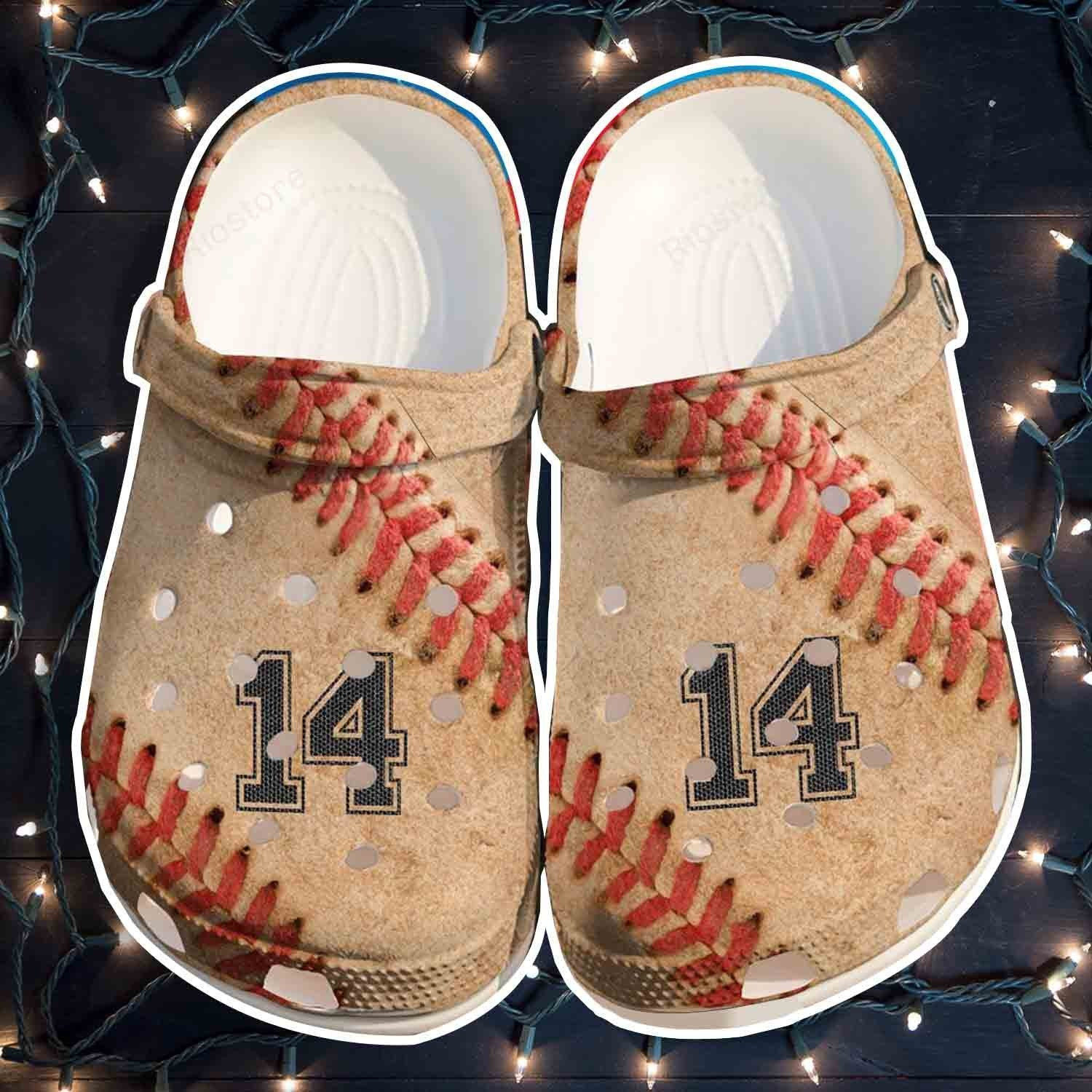 3D Baseball Ball Shoes Clogs For Batter - Funny Baseball Custom Shoes Clogs For Men Women