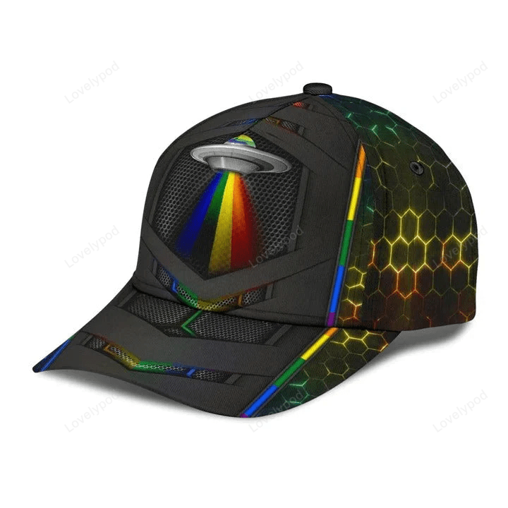 3D Baseball Classic Cap For Gay And Lesbian, Wonderful Lgbt Gaylien Printing Baseball Cap Hat Trucker Hats Custom Hats Gifts For Men & Women