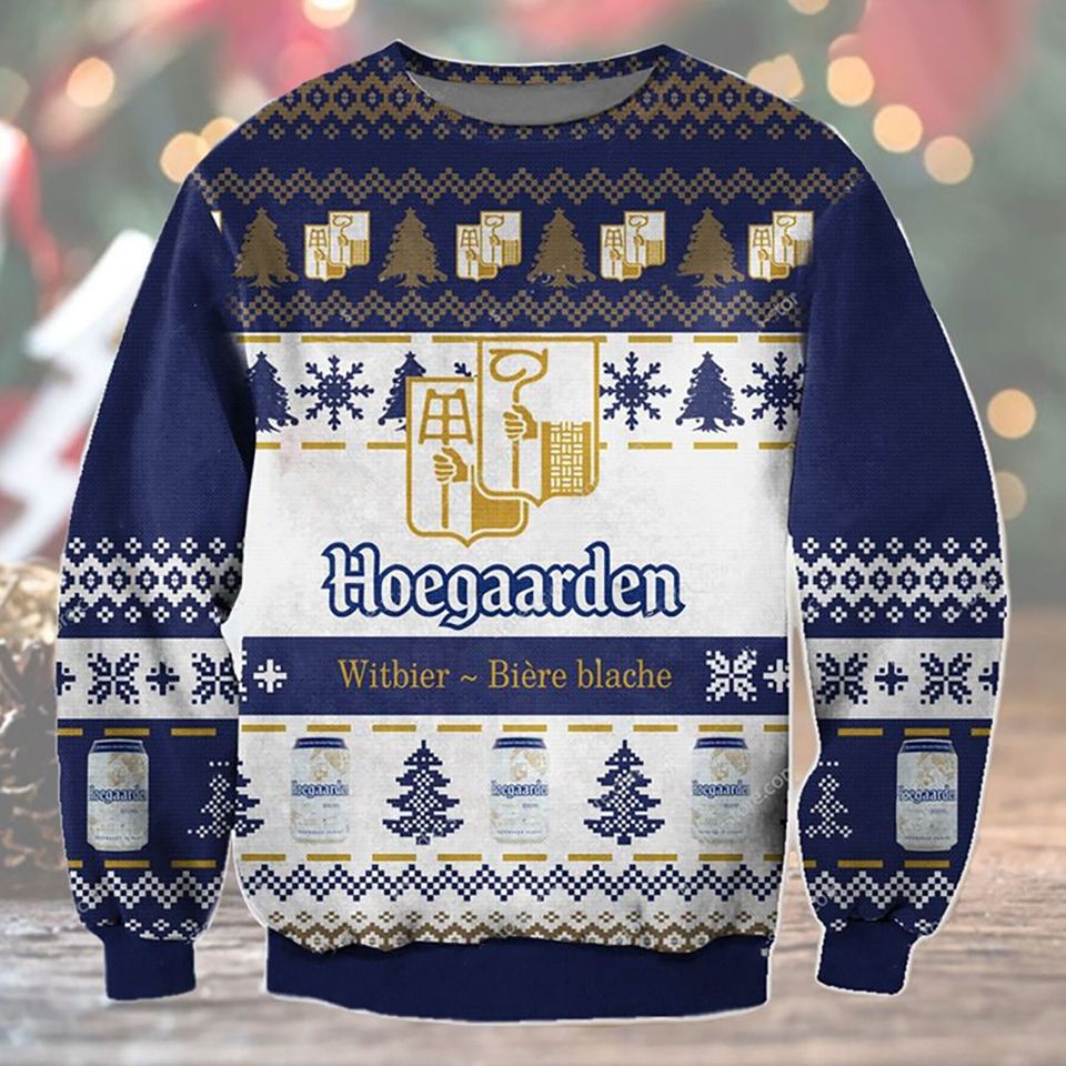 3D Belgian Hoegaarden Beer Ugly Christmas Sweater