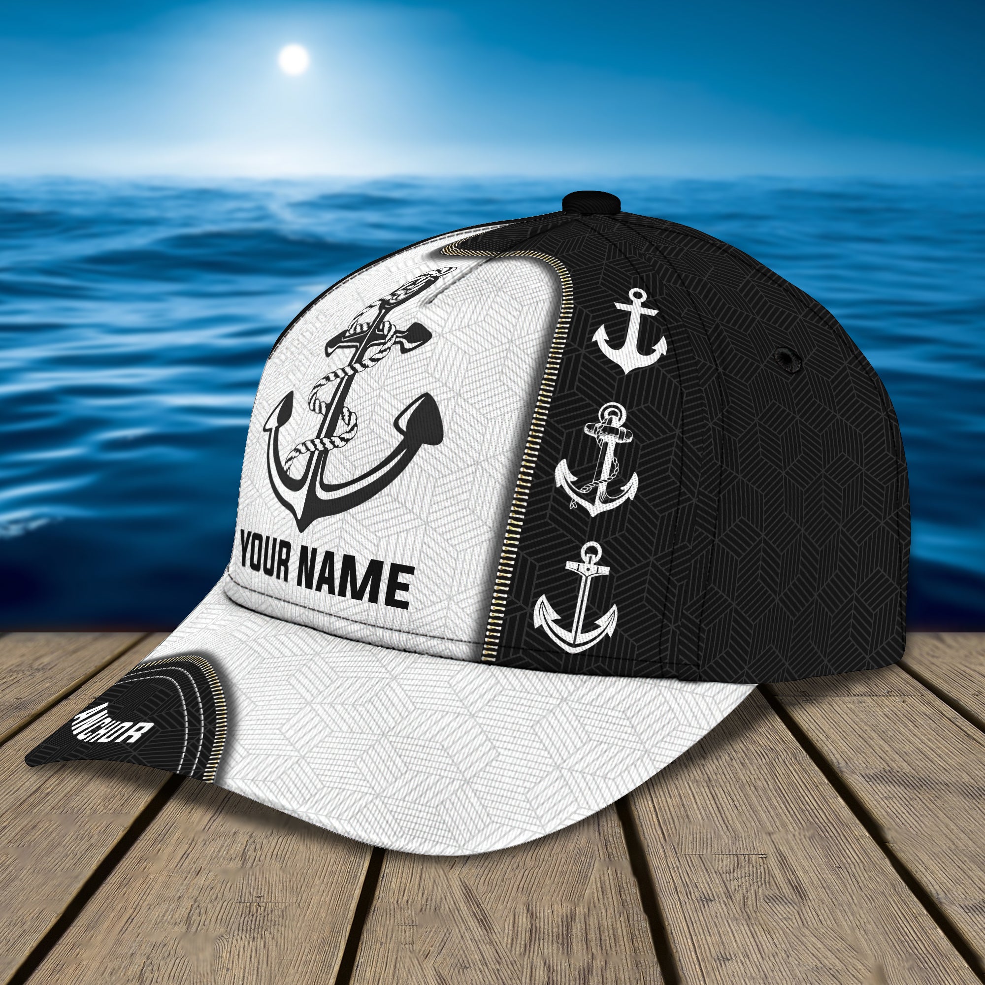 3D Classic Cap Anchor Personalized Name Cap 99 Trucker Hats Custom Hats Gifts For Men & Women