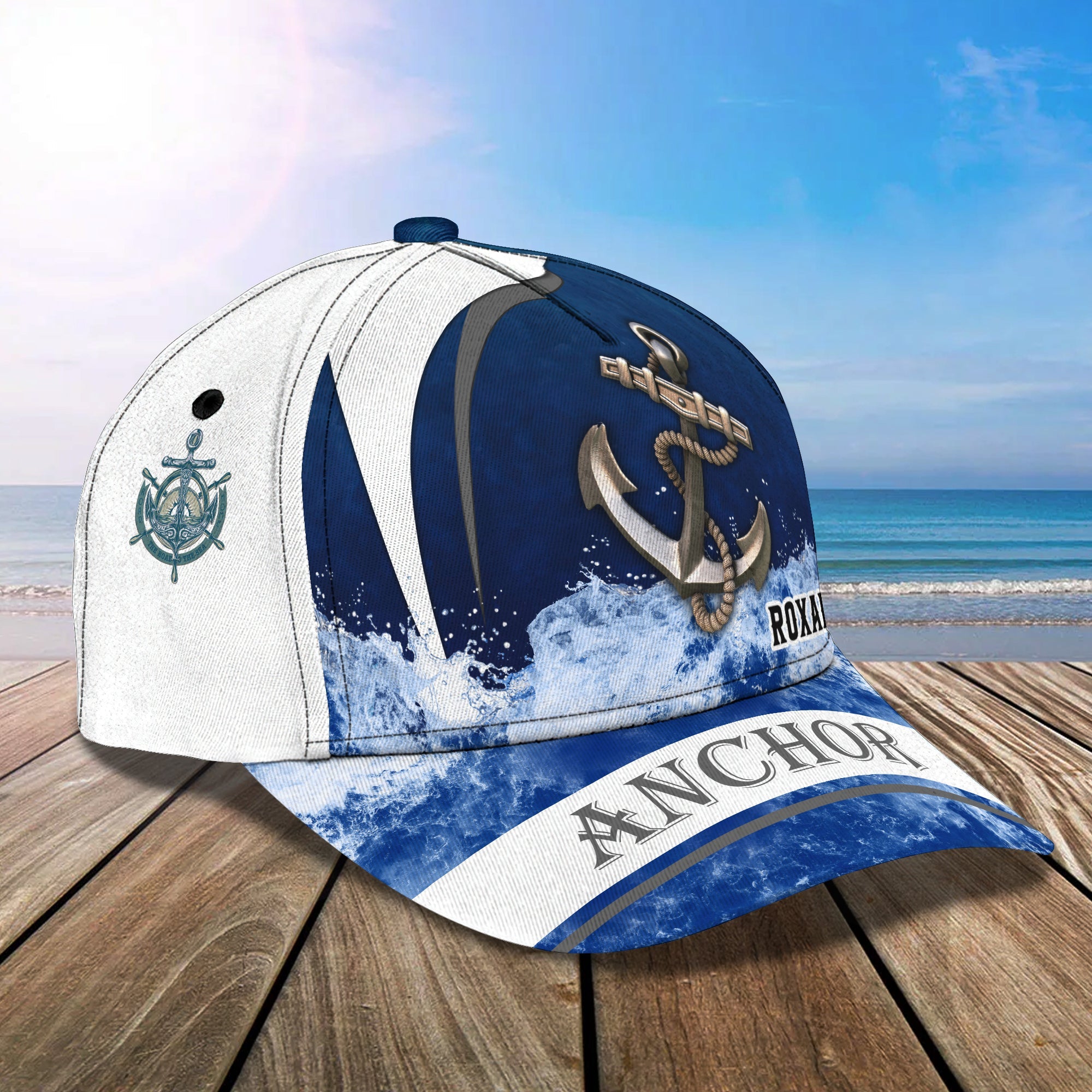 3D Classic Cap Anchor Roxana Personalized Name Cap Trucker Hats Custom Hats Gifts For Men & Women