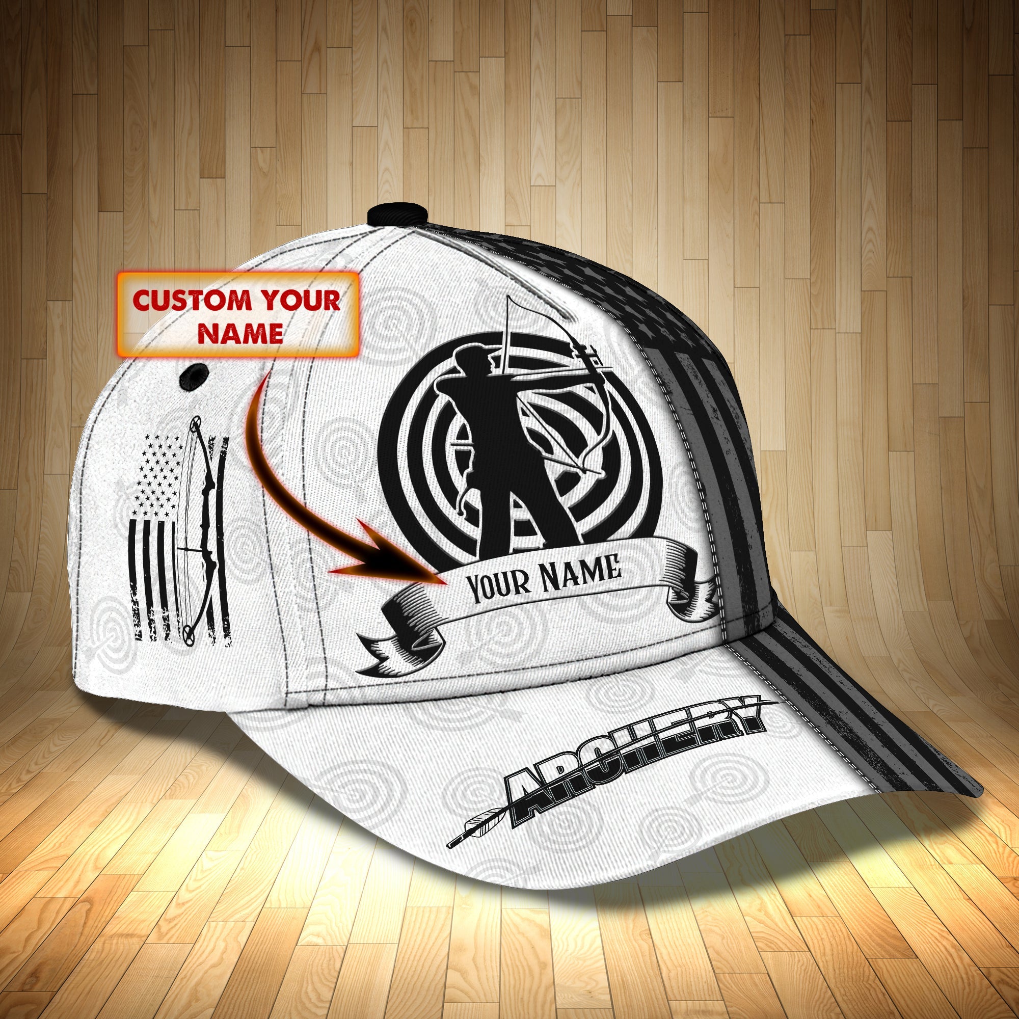 3D Classic Cap Archery 1 Personalized Name Cap Trucker Hats Custom Hats Gifts For Men & Women