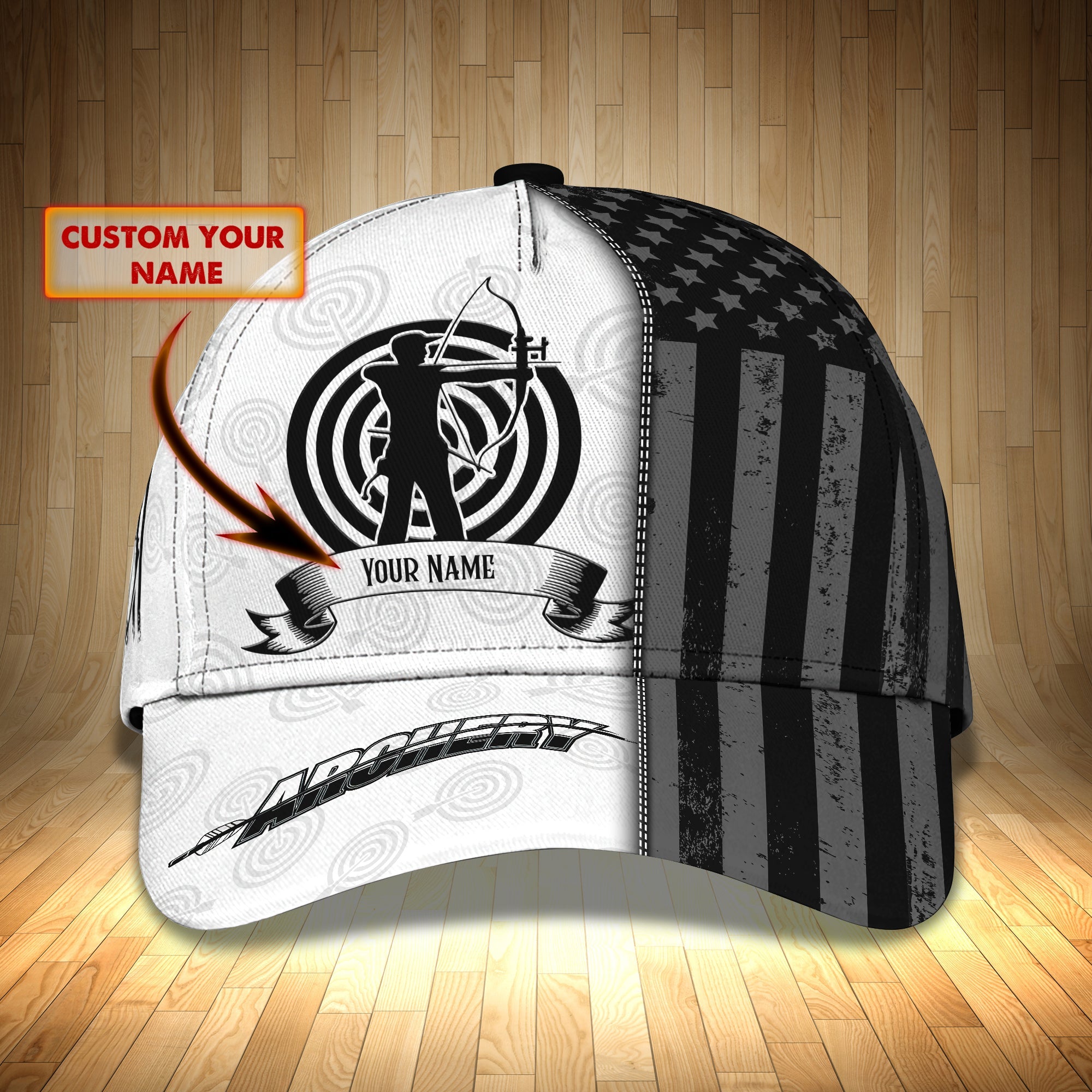 3D Classic Cap Archery 1 Personalized Name Cap Trucker Hats Custom Hats Gifts For Men & Women