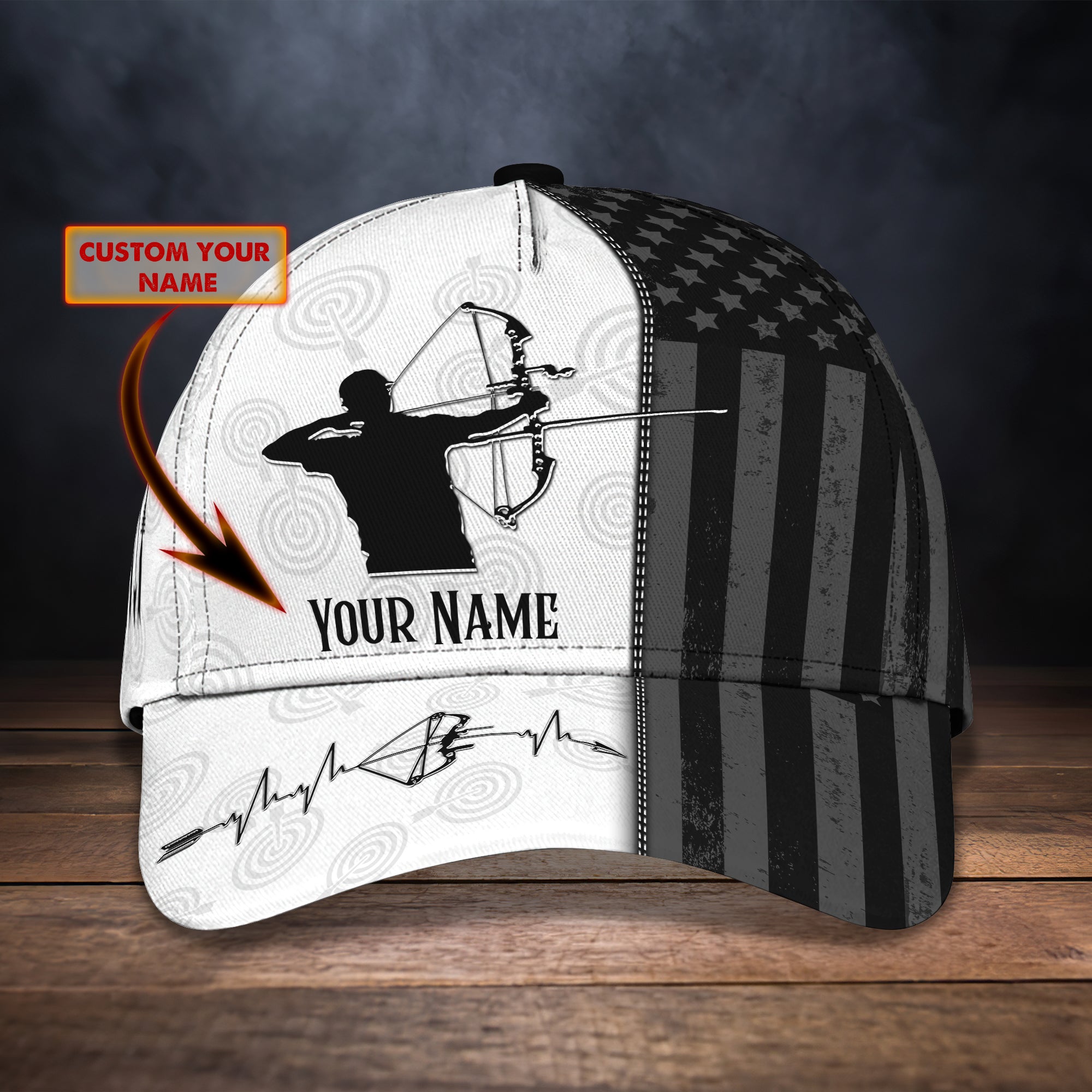 3D Classic Cap Archery Personalized Name Cap 03 Trucker Hats Custom Hats Gifts For Men & Women