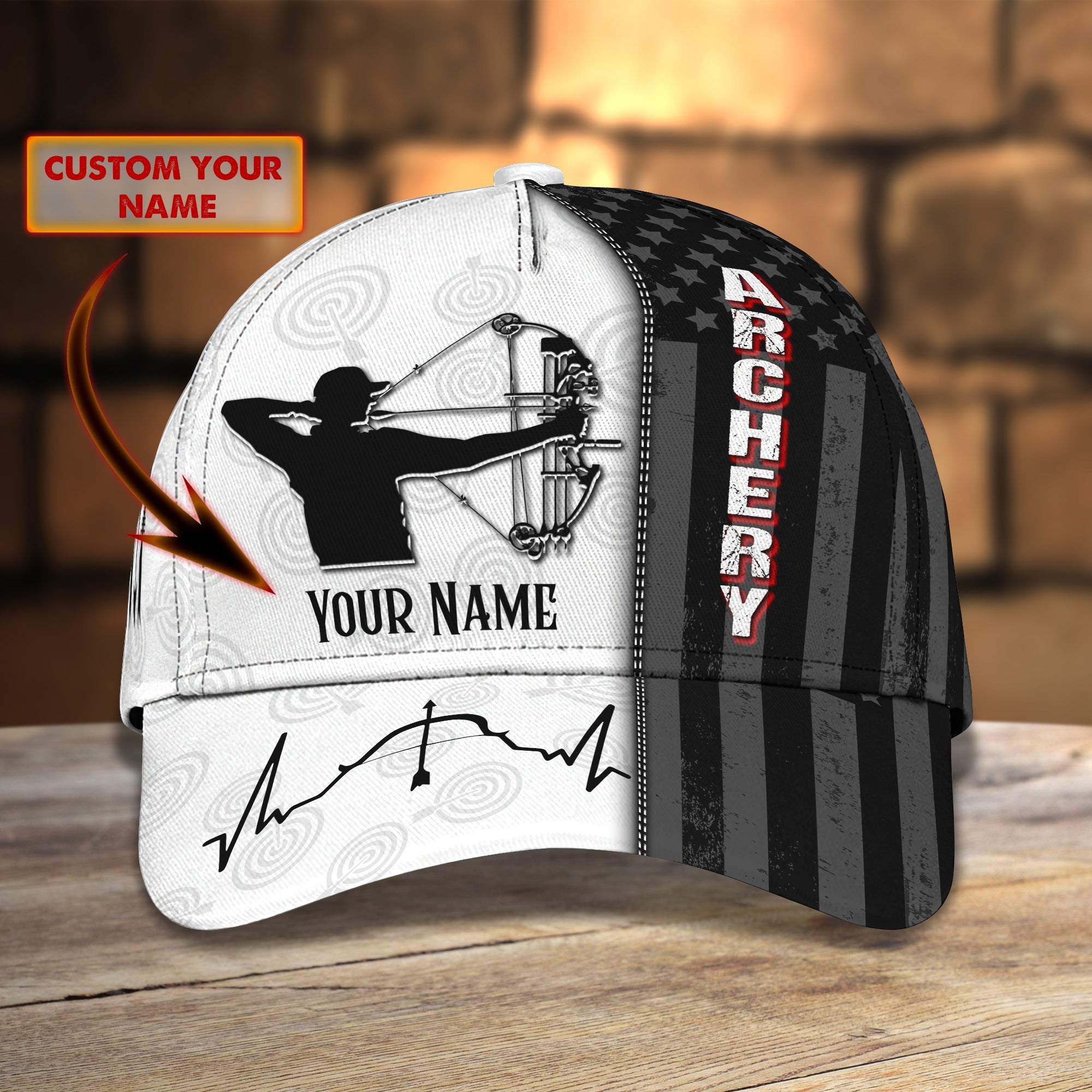 3D Classic Cap Archery Personalized Name Cap Trucker Hats Custom Hats Gifts For Men & Women