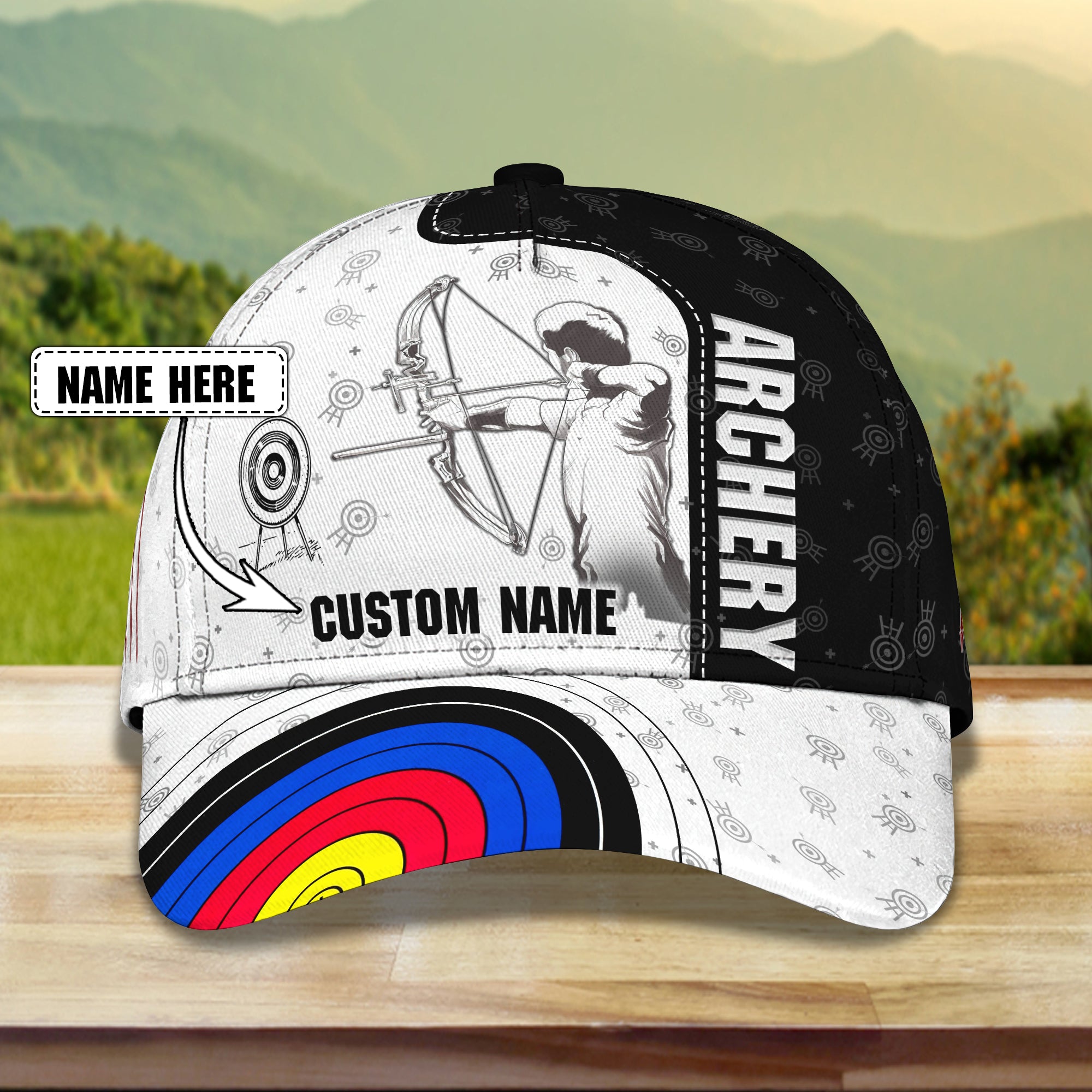 3D Classic Cap Archery Personalized Name Cap 174 Trucker Hats Custom Hats Gifts For Men & Women