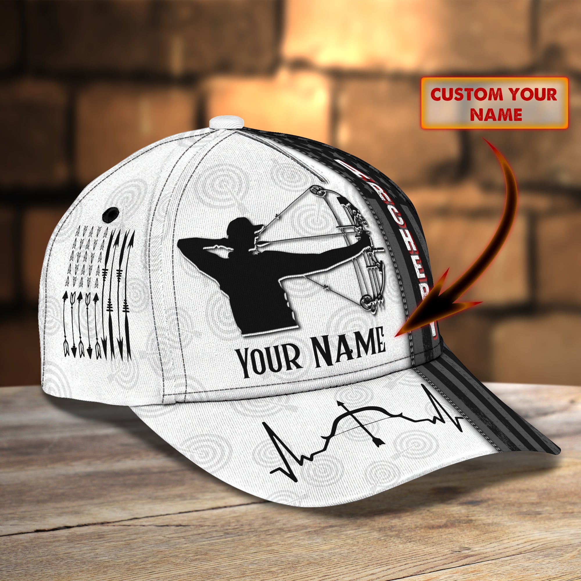 3D Classic Cap Archery Personalized Name Cap Trucker Hats Custom Hats Gifts For Men & Women