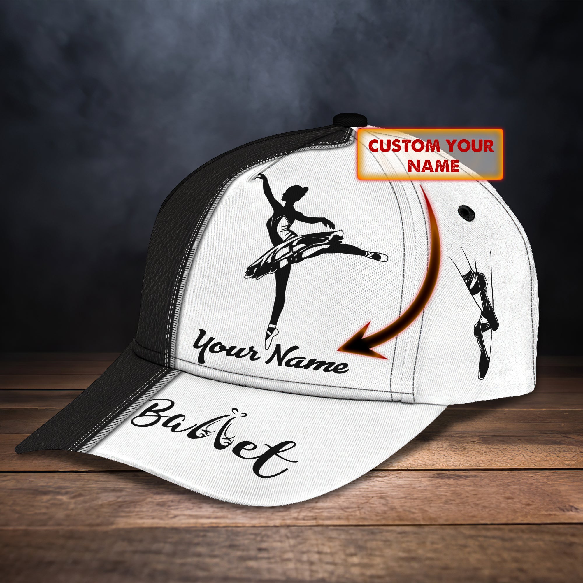 3D Classic Cap Ballet1 Personalized Name Cap Trucker Hats Custom Hats Gifts For Men & Women