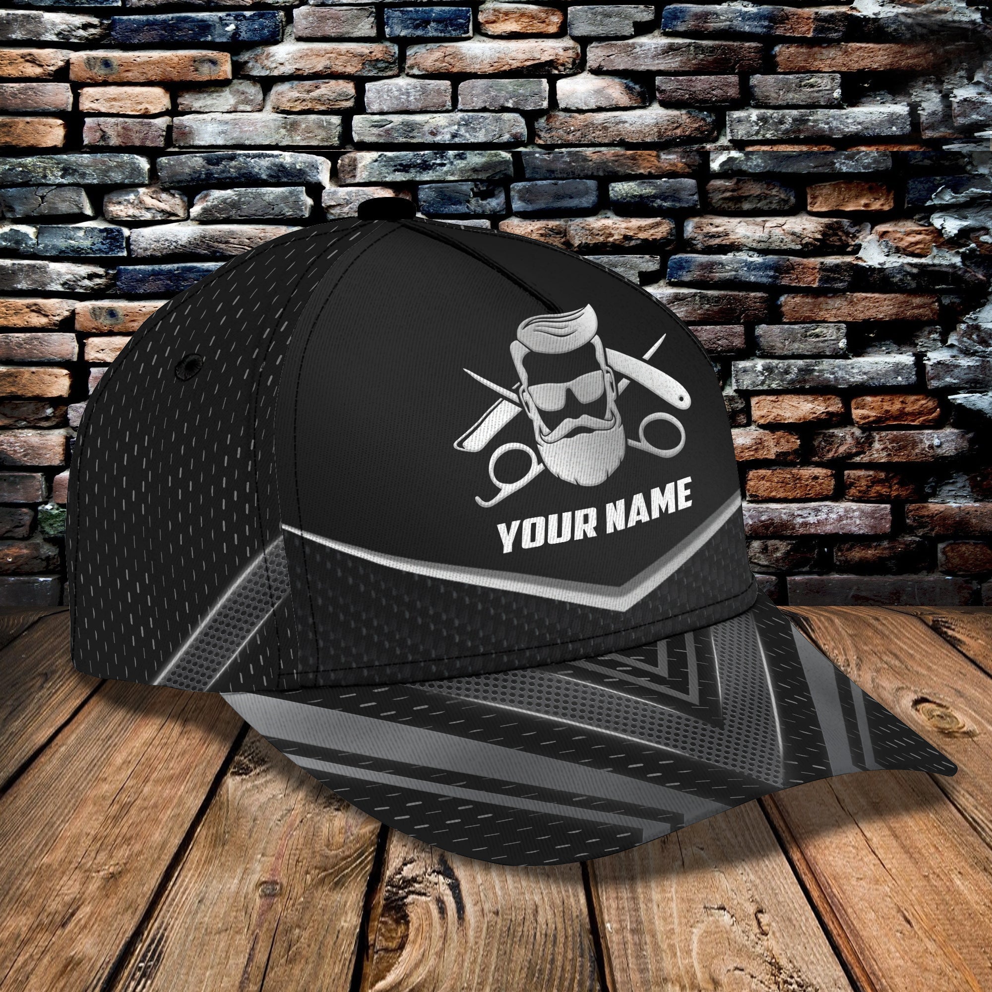 3D Classic Cap Barber Personalized Name Cap Trucker Hats Custom Hats Gifts For Men & Women