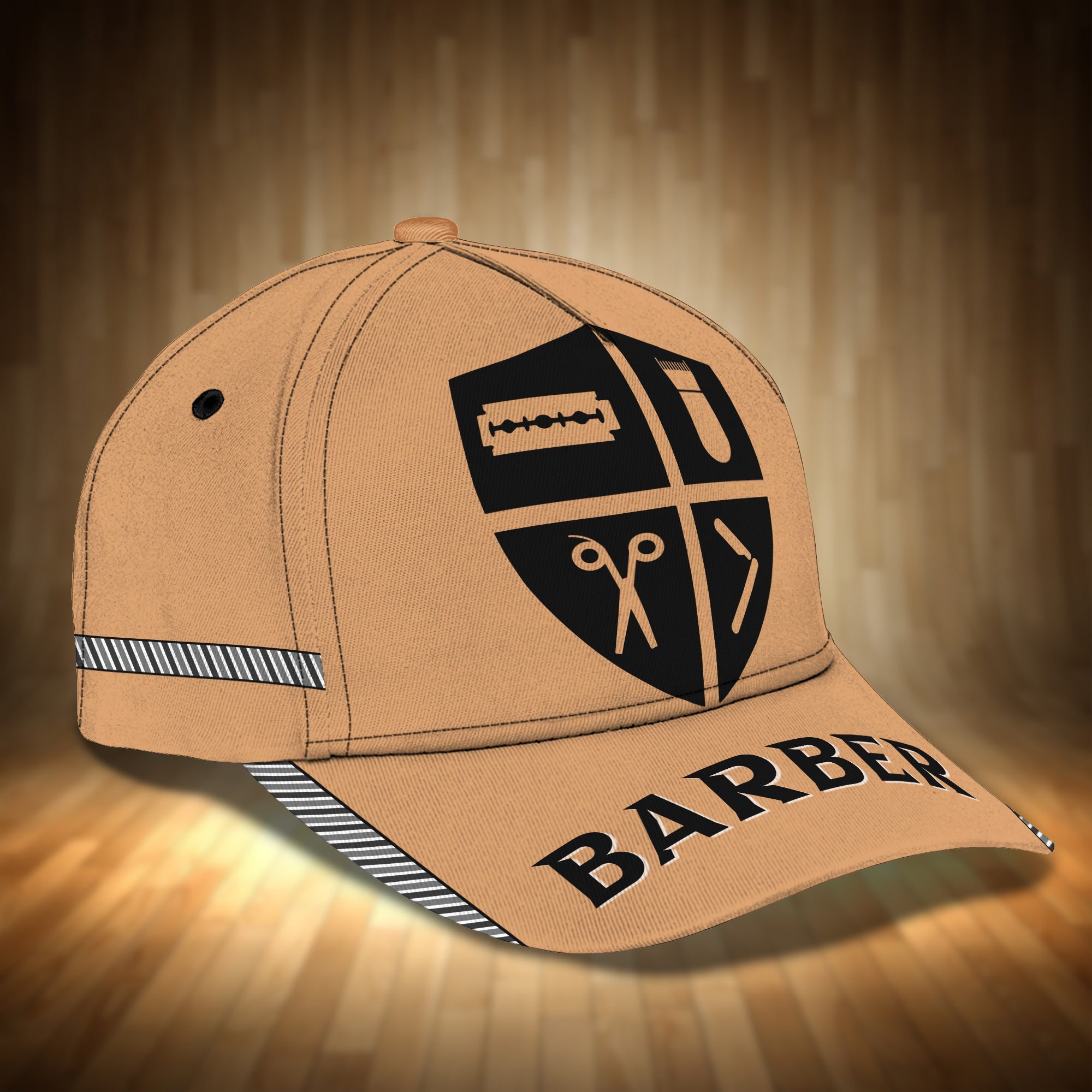 3D Classic Cap Barber Shop 3D Cap 01 Trucker Hats Custom Hats Gifts For Men & Women