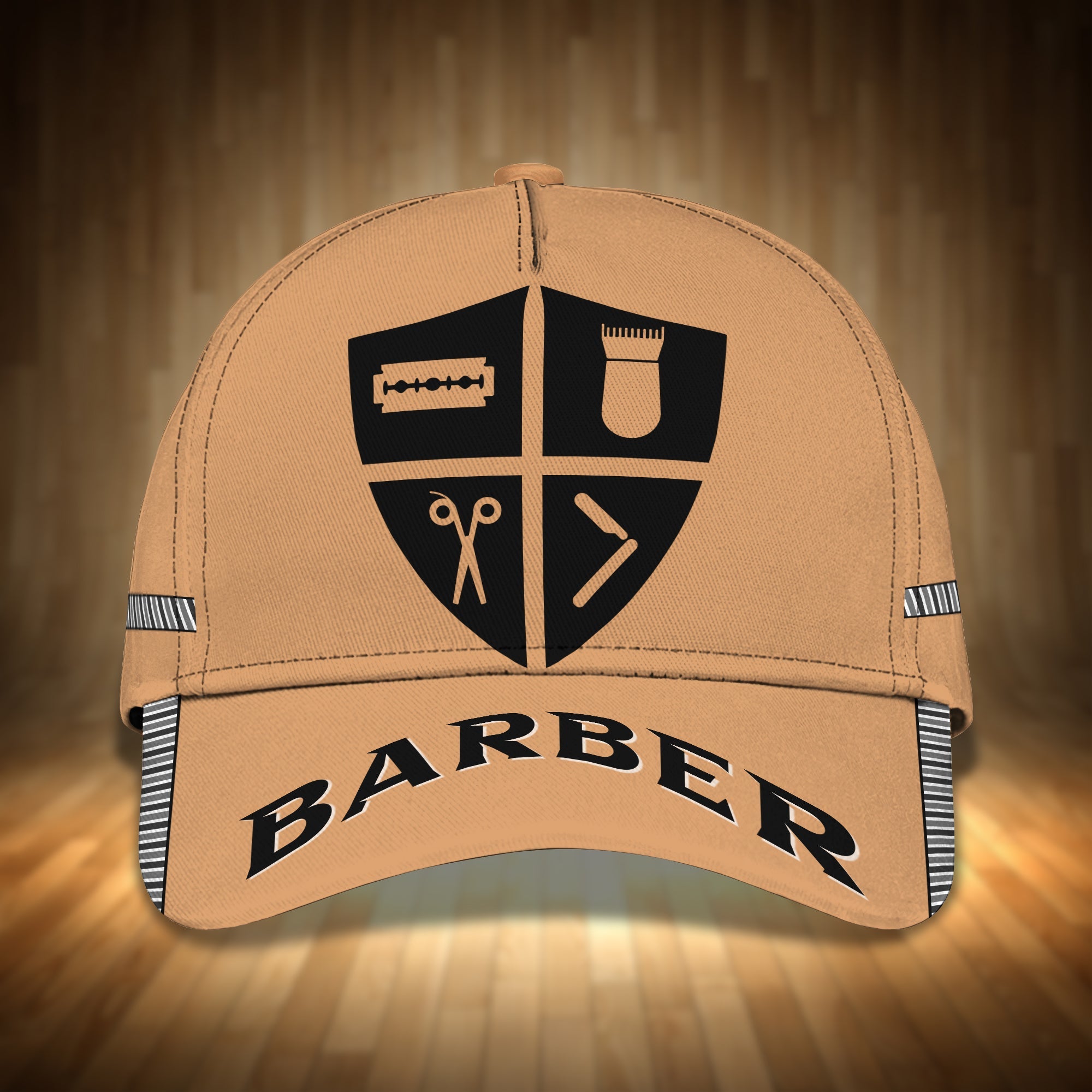 3D Classic Cap Barber Shop 3D Cap 01 Trucker Hats Custom Hats Gifts For Men & Women