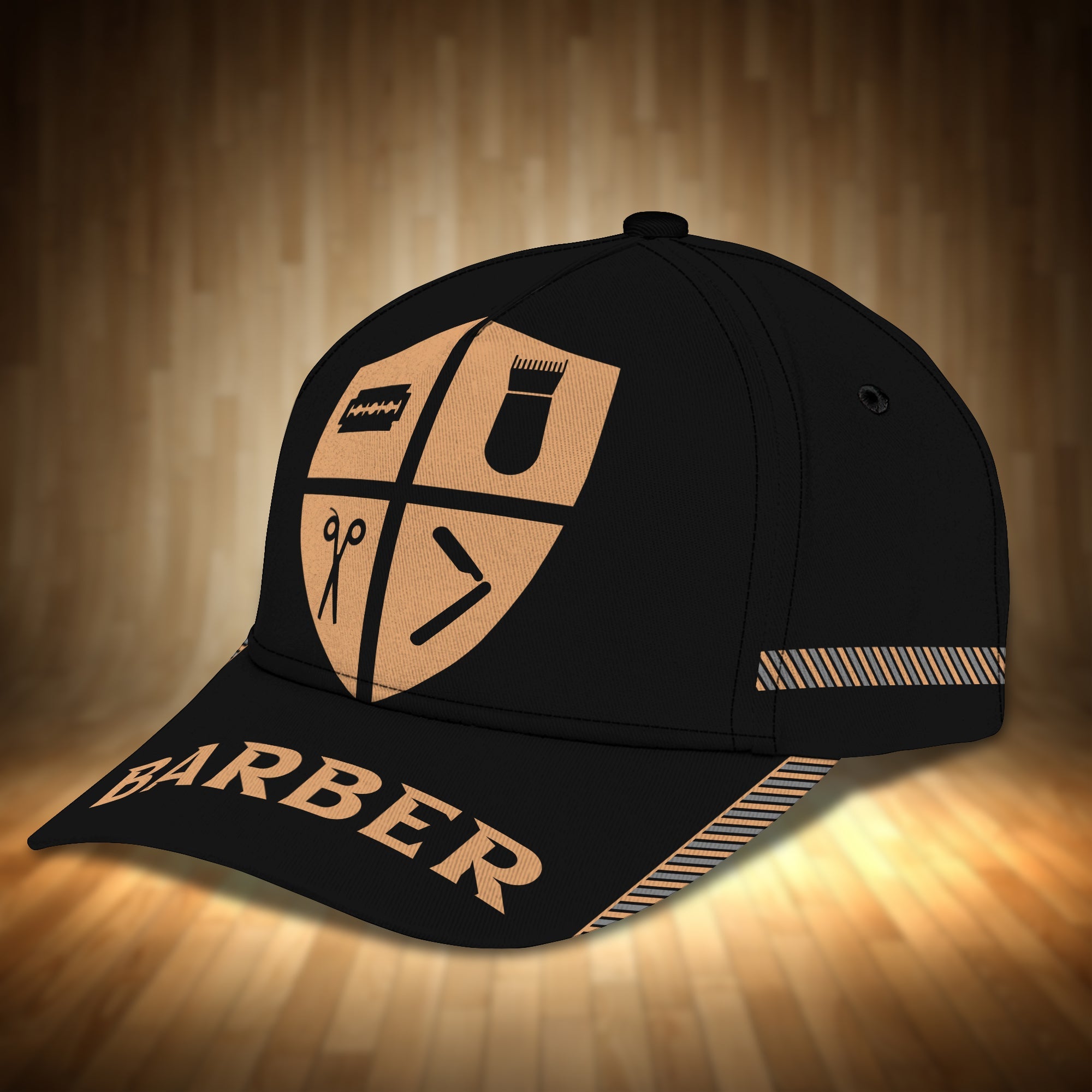 3D Classic Cap Barber Shop 3D Cap 02 Trucker Hats Custom Hats Gifts For Men & Women
