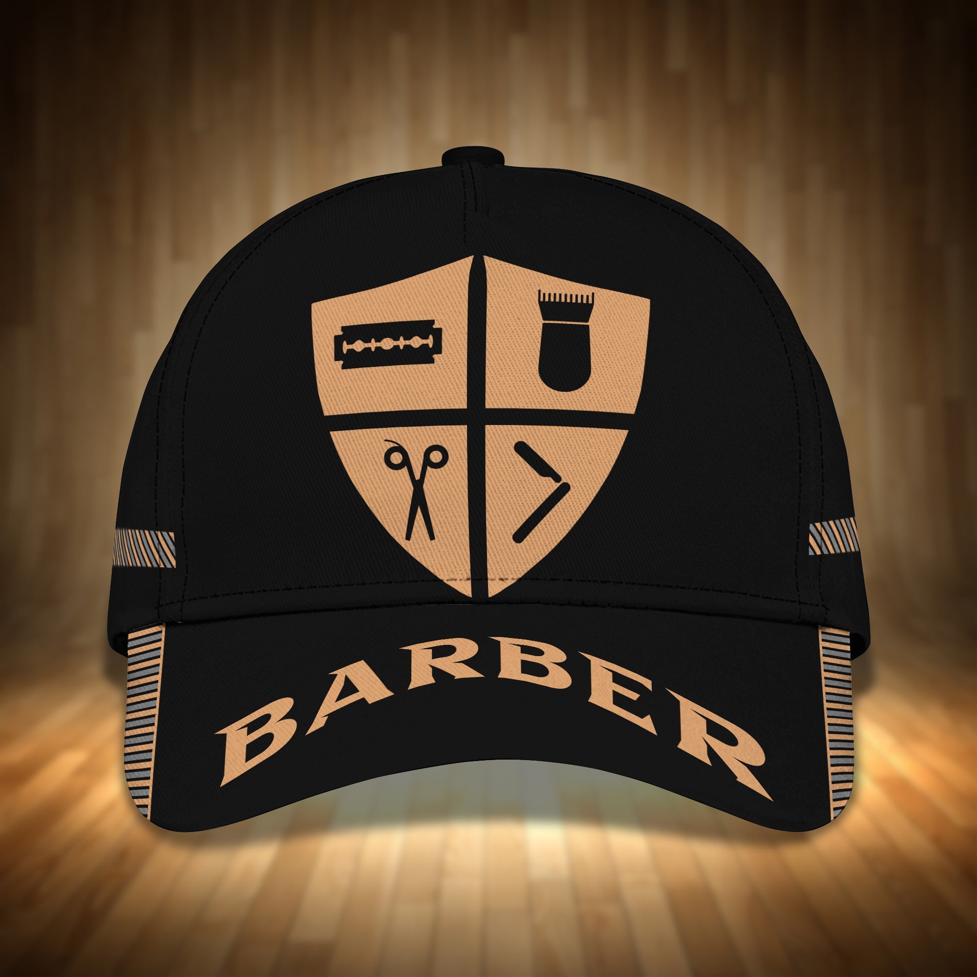 3D Classic Cap Barber Shop 3D Cap 02 Trucker Hats Custom Hats Gifts For Men & Women