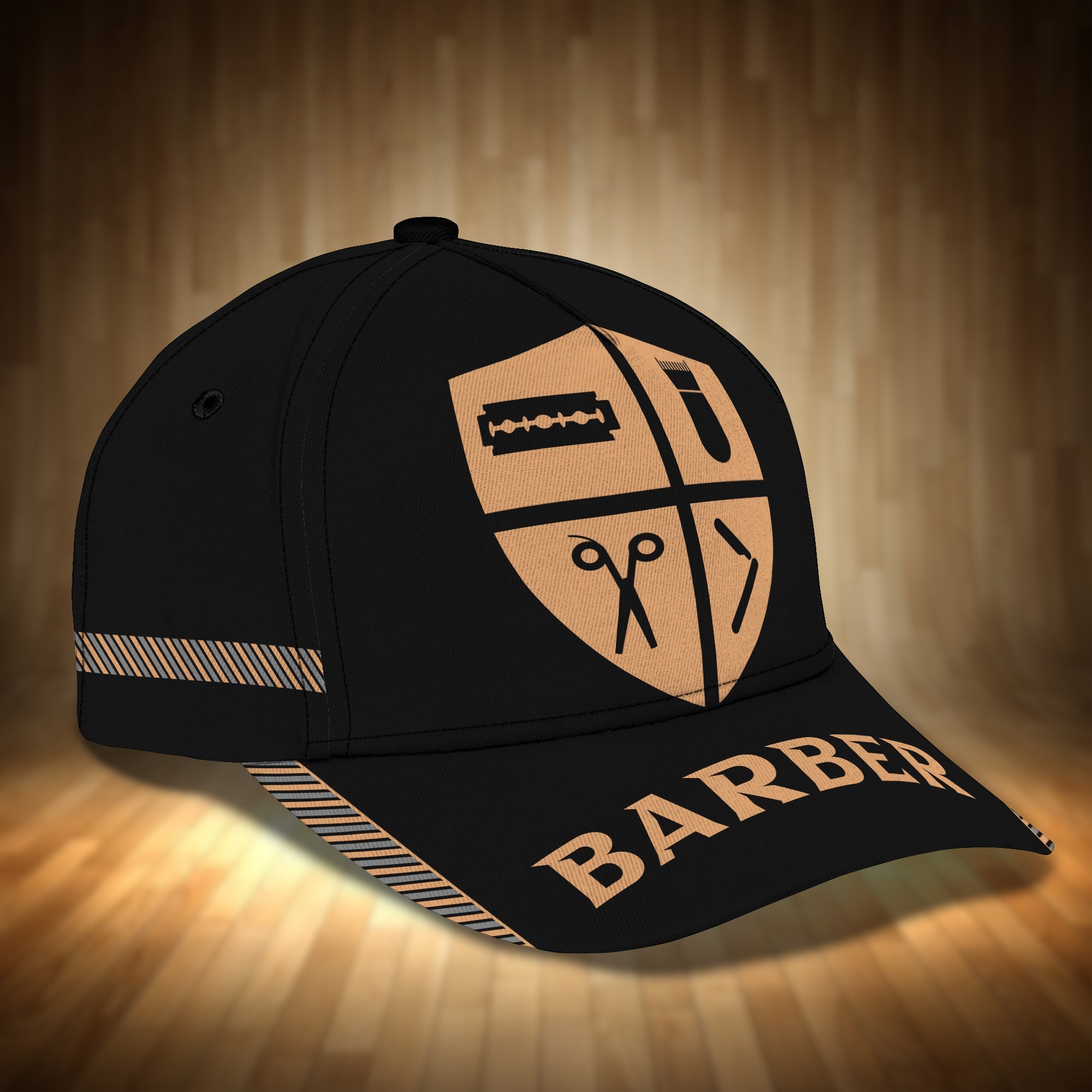 3D Classic Cap Barber Shop 3D Cap 02 Trucker Hats Custom Hats Gifts For Men & Women
