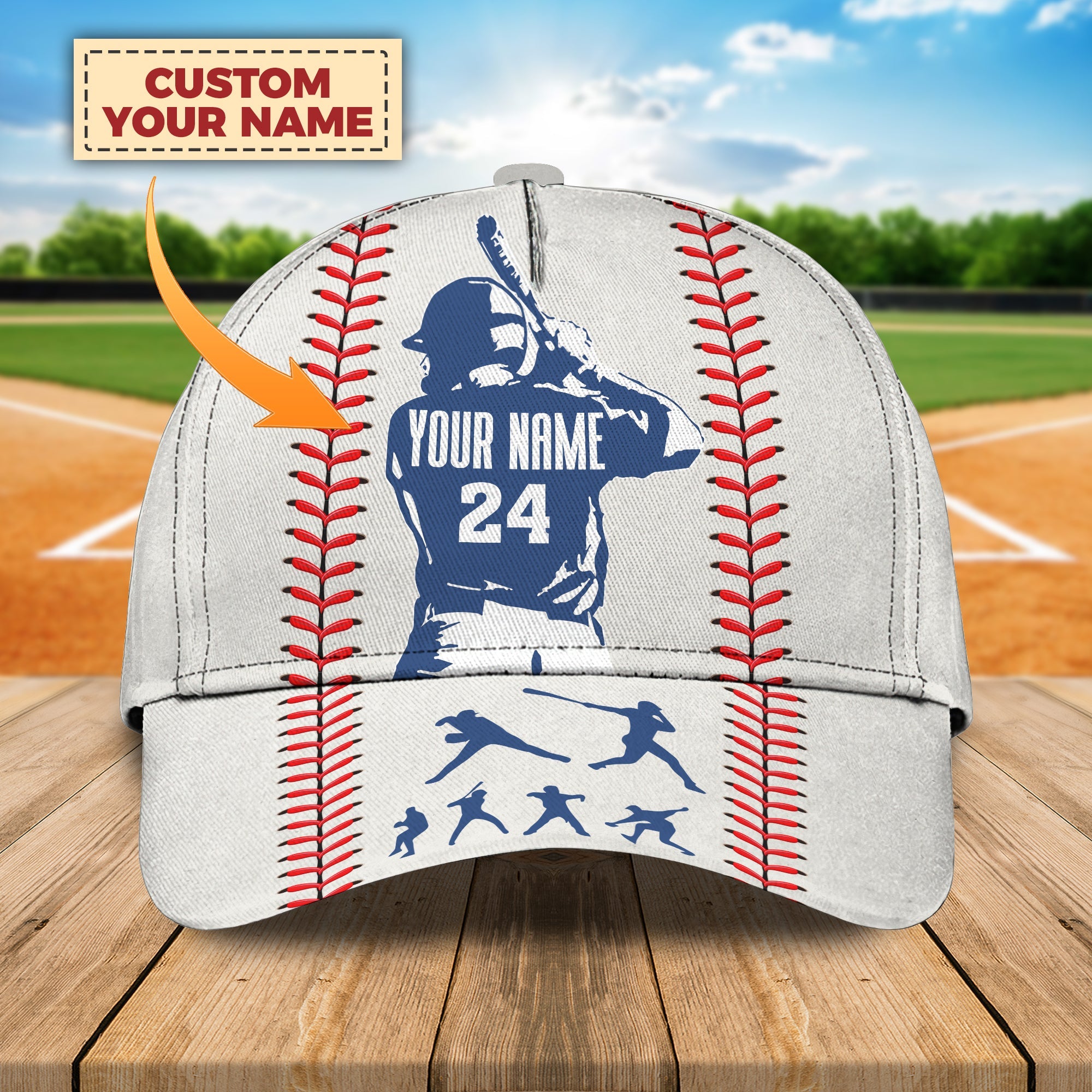 3D Classic Cap Baseball 1 Personalized Name Cap Trucker Hats Custom Hats Gifts For Men & Women