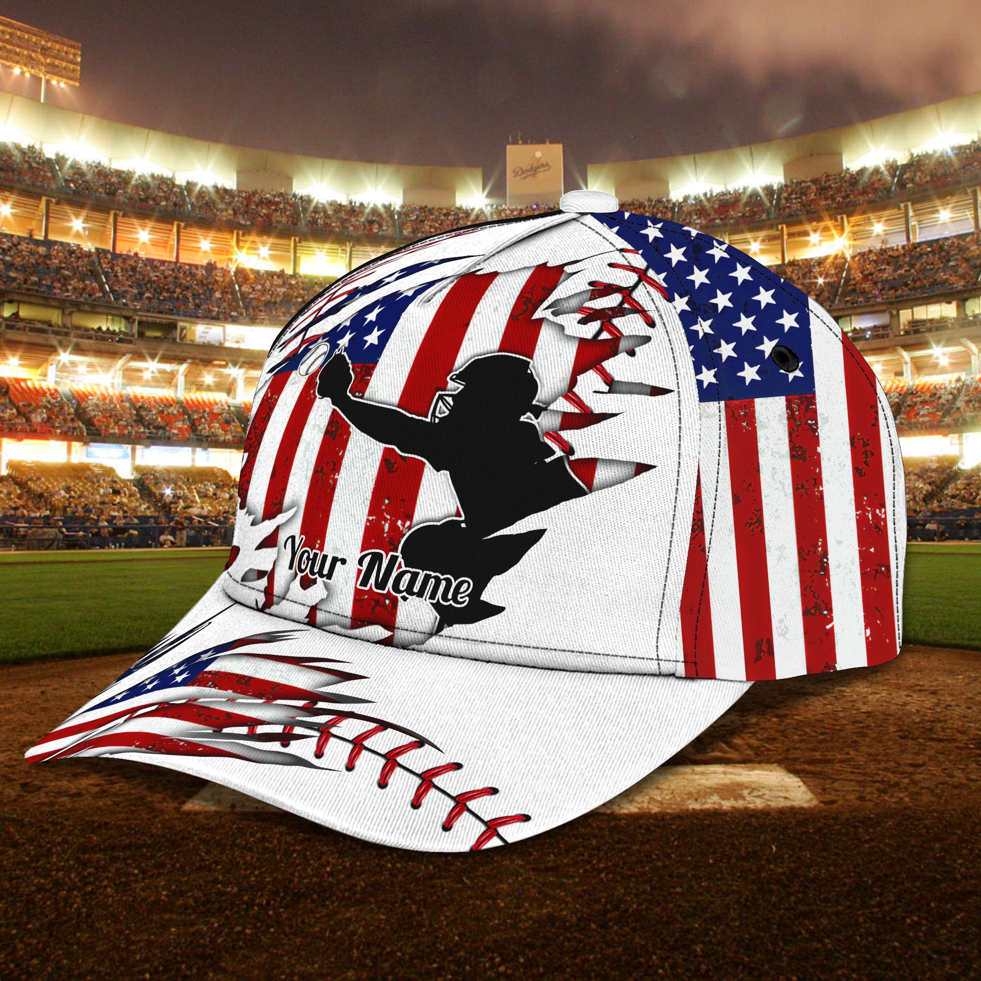 3D Classic Cap Baseball Catcher Personalized Name Cap 43 Trucker Hats Custom Hats Gifts For Men & Women