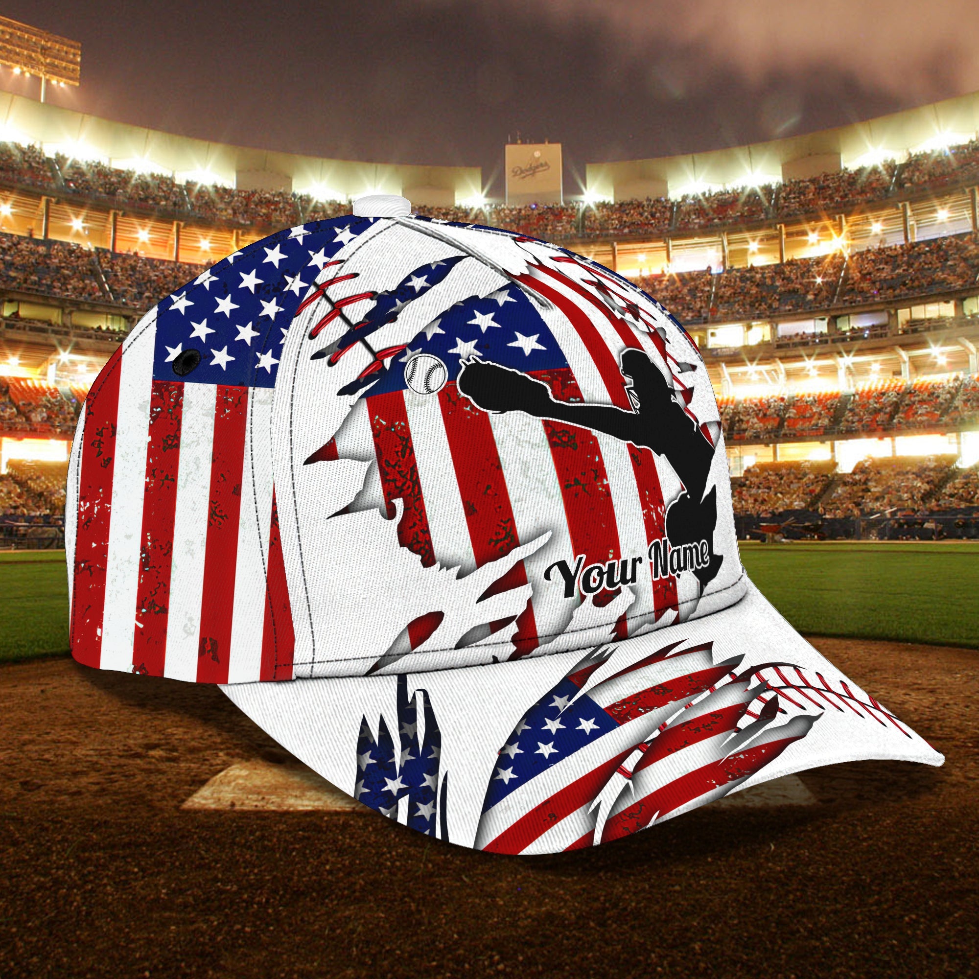 3D Classic Cap Baseball Catcher Personalized Name Cap 43 Trucker Hats Custom Hats Gifts For Men & Women