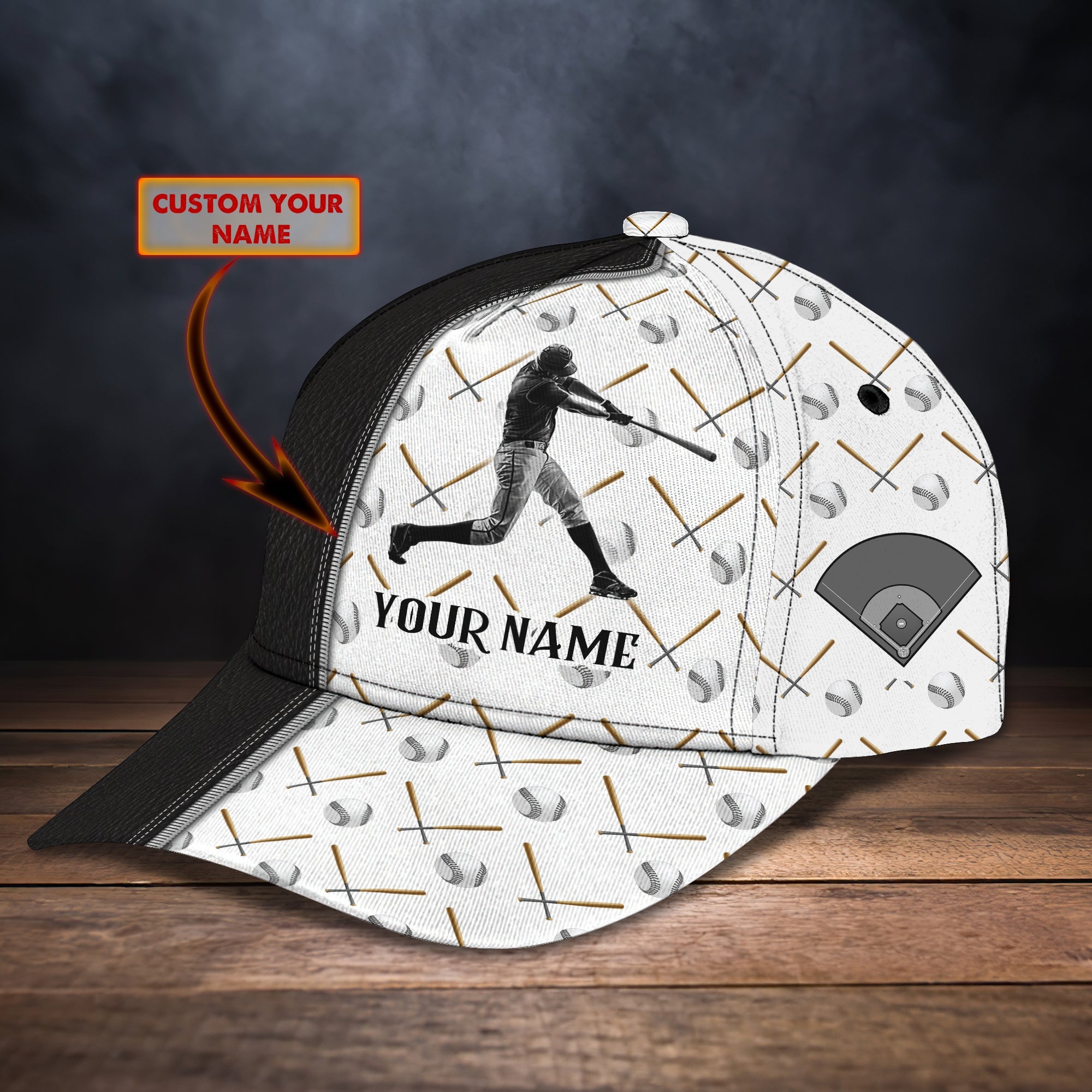 3D Classic Cap Baseball Personalized Name Cap 42 Trucker Hats Custom Hats Gifts For Men & Women