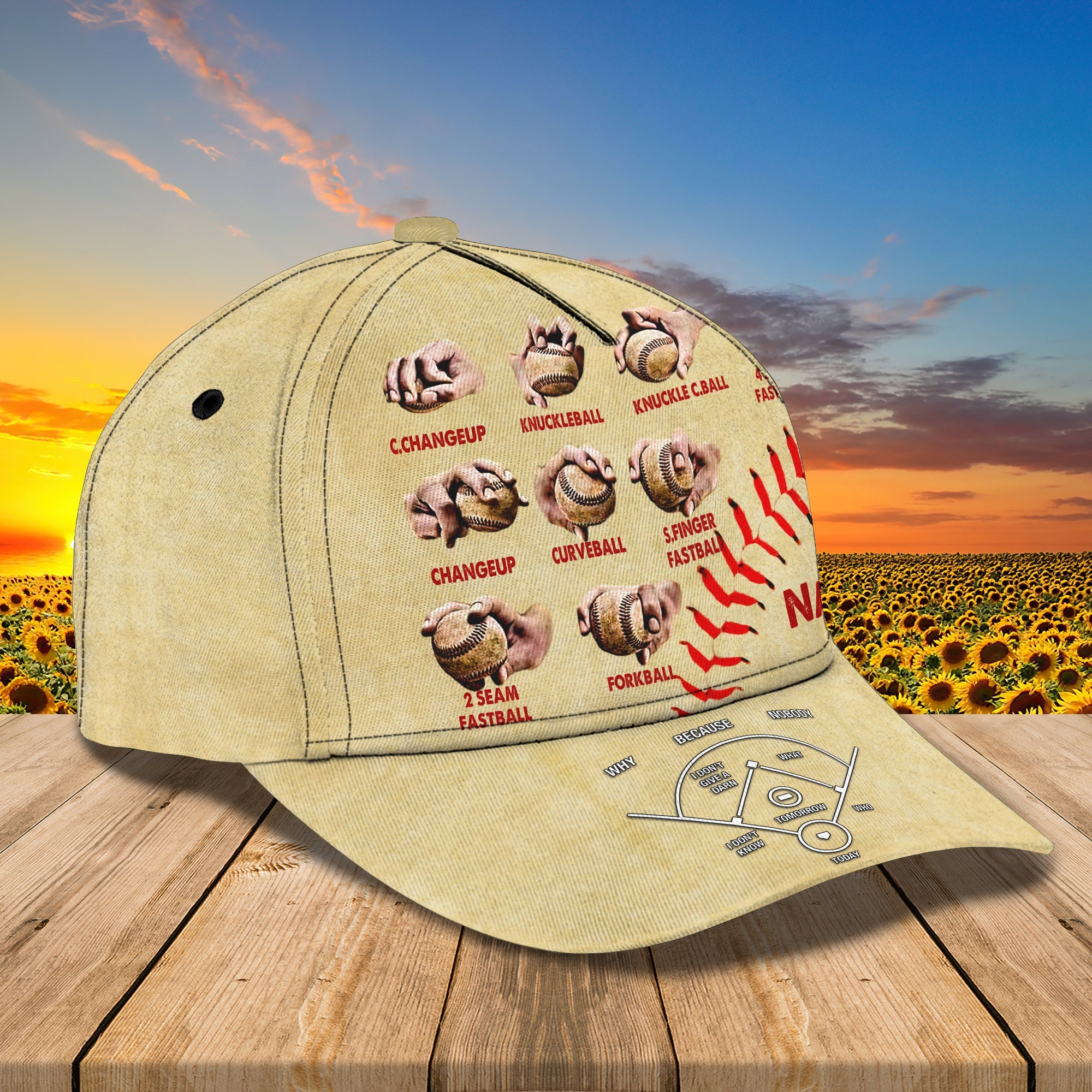 3D Classic Cap Baseball Pitching Grips Personalized Name Cap Trucker Hats Custom Hats Gifts For Men & Women