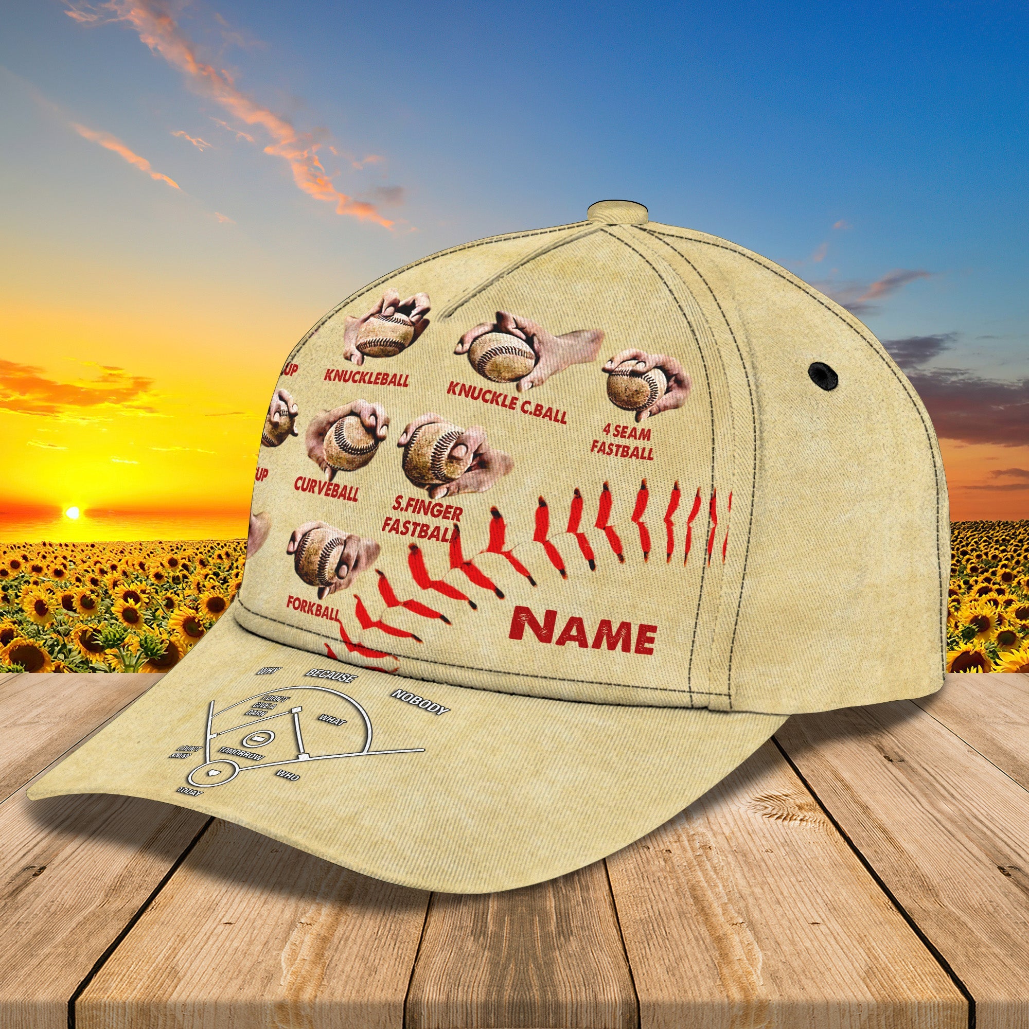 3D Classic Cap Baseball Pitching Grips Personalized Name Cap Trucker Hats Custom Hats Gifts For Men & Women