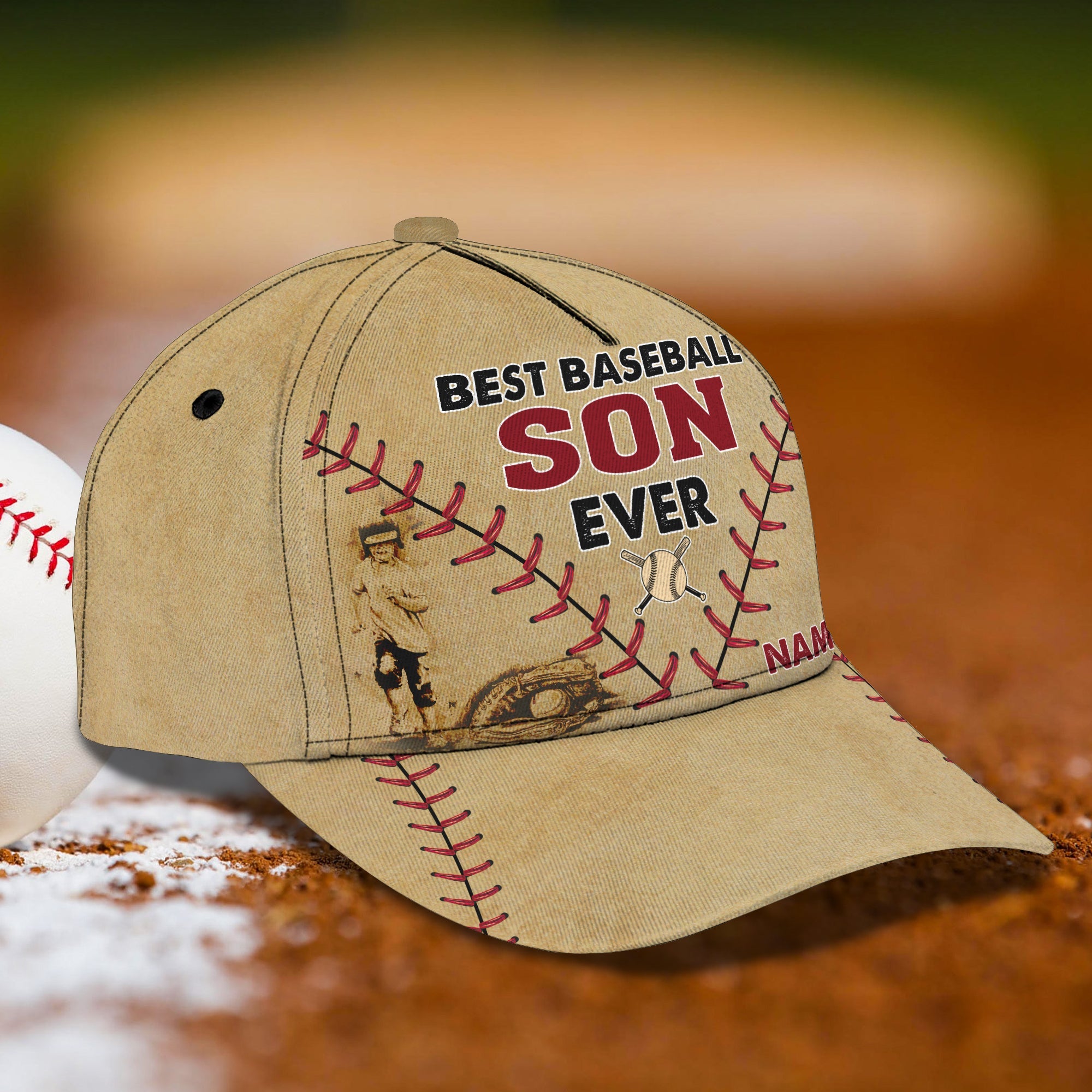 3D Classic Cap Baseball Son Personalized Name Cap Trucker Hats Custom Hats Gifts For Men & Women