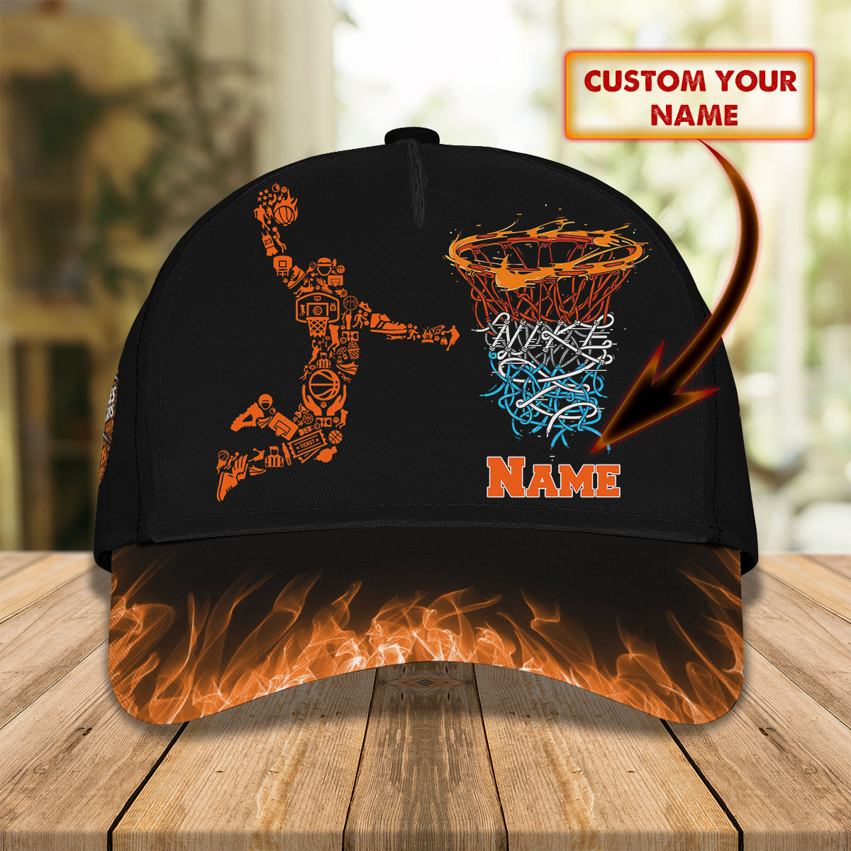 3D Classic Cap Basketball Q Personalize Name Cap Cap Trucker Hats Custom Hats Gifts For Men & Women