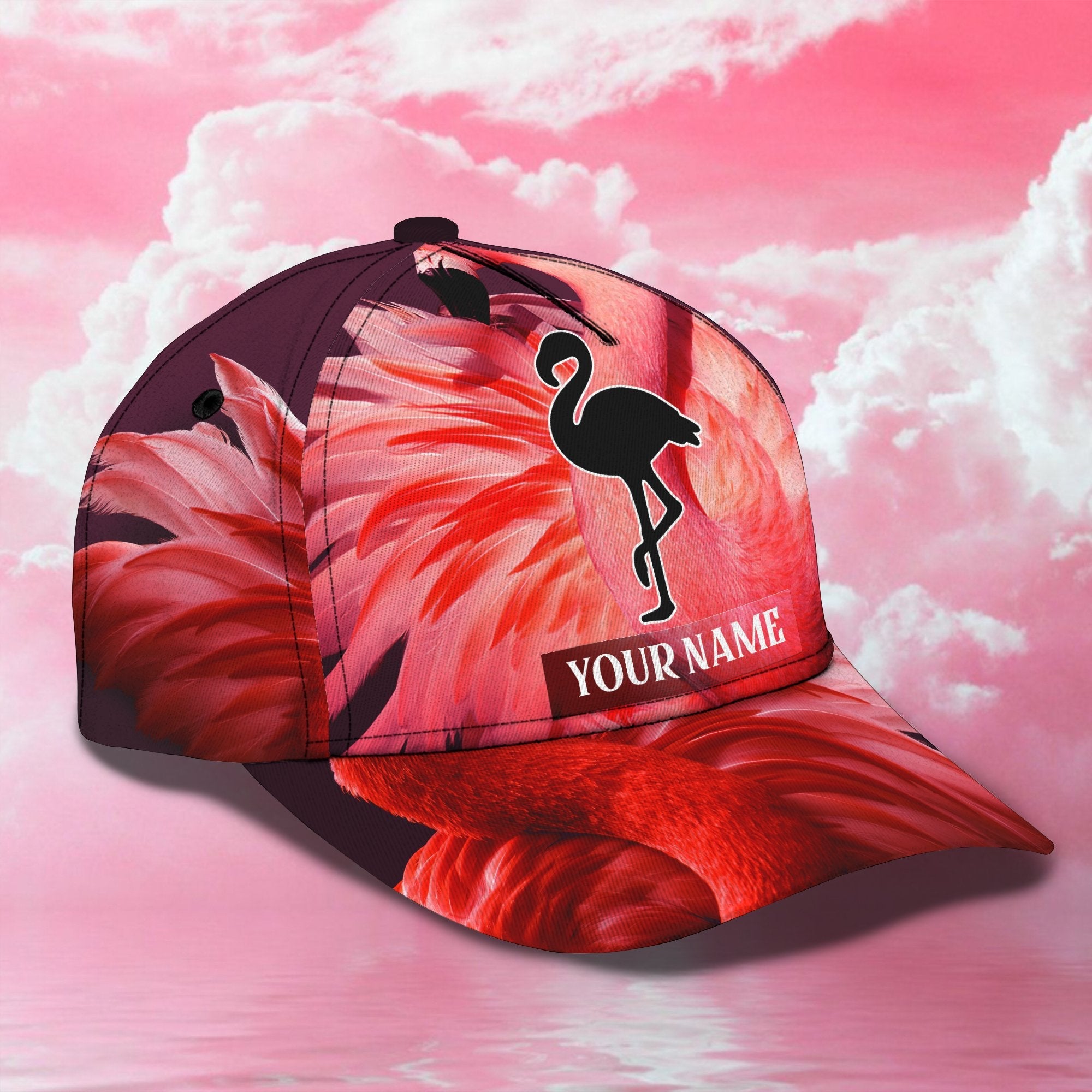 3D Classic Cap Beautiful Flamingo Personalized Name Cap Trucker Hats Custom Hats Gifts For Men & Women