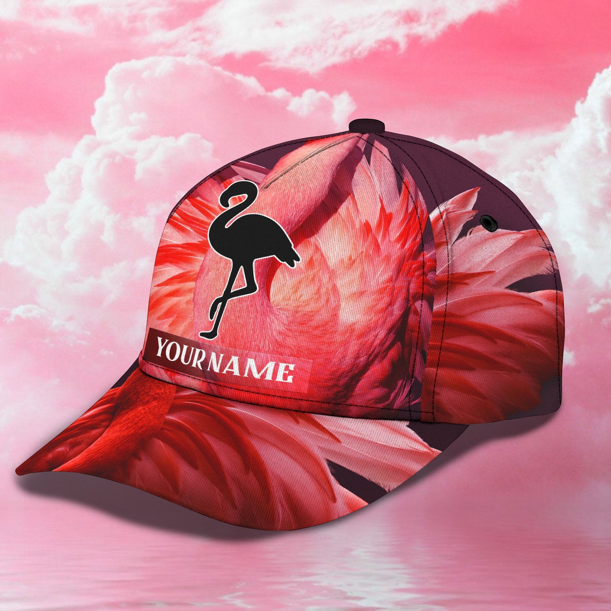 3D Classic Cap Beautiful Flamingo Personalized Name Cap Trucker Hats Custom Hats Gifts For Men & Women