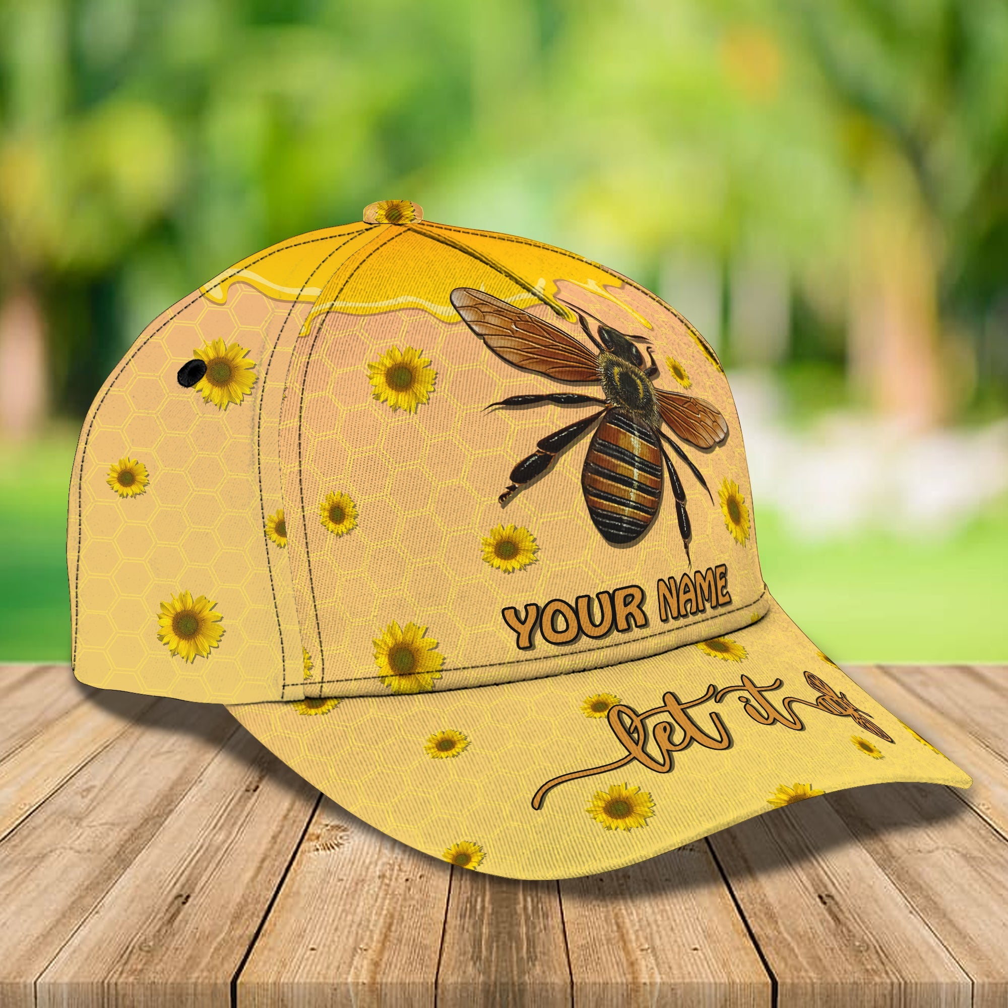 3D Classic Cap Bee 04 Personalized Name Cap Trucker Hats Custom Hats Gifts For Men & Women