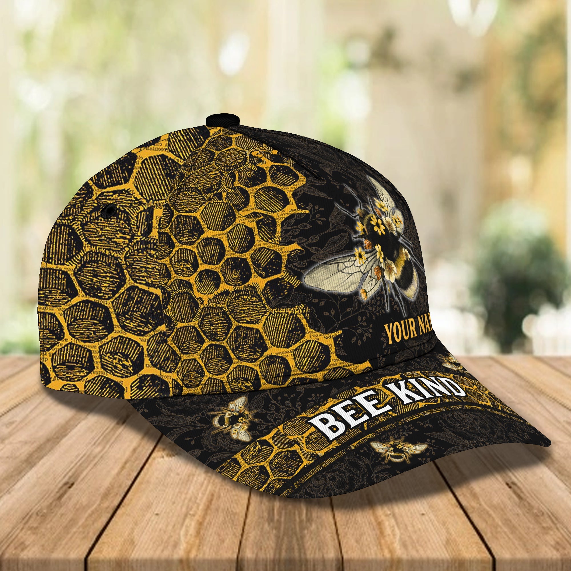 3D Classic Cap Bee 08 Personalized Name Cap Trucker Hats Custom Hats Gifts For Men & Women