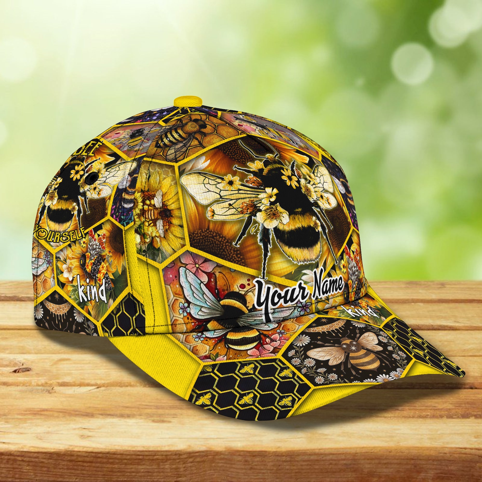 3D Classic Cap Bee Yourself Personalized Name Cap 44 Trucker Hats Custom Hats Gifts For Men & Women