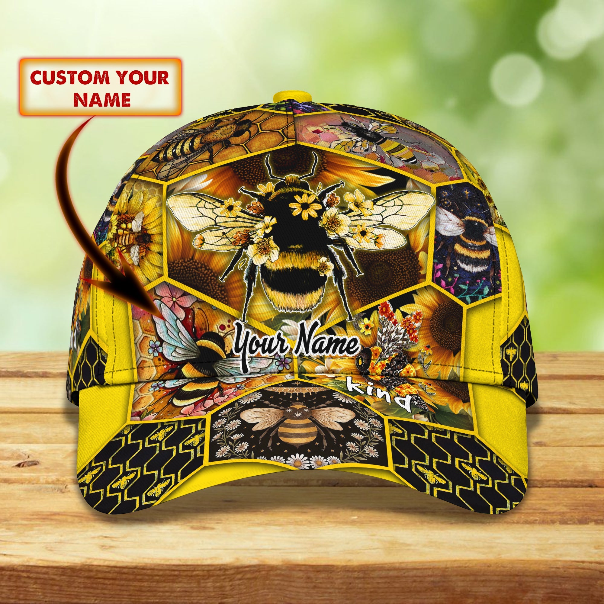 3D Classic Cap Bee Yourself Personalized Name Cap 44 Trucker Hats Custom Hats Gifts For Men & Women