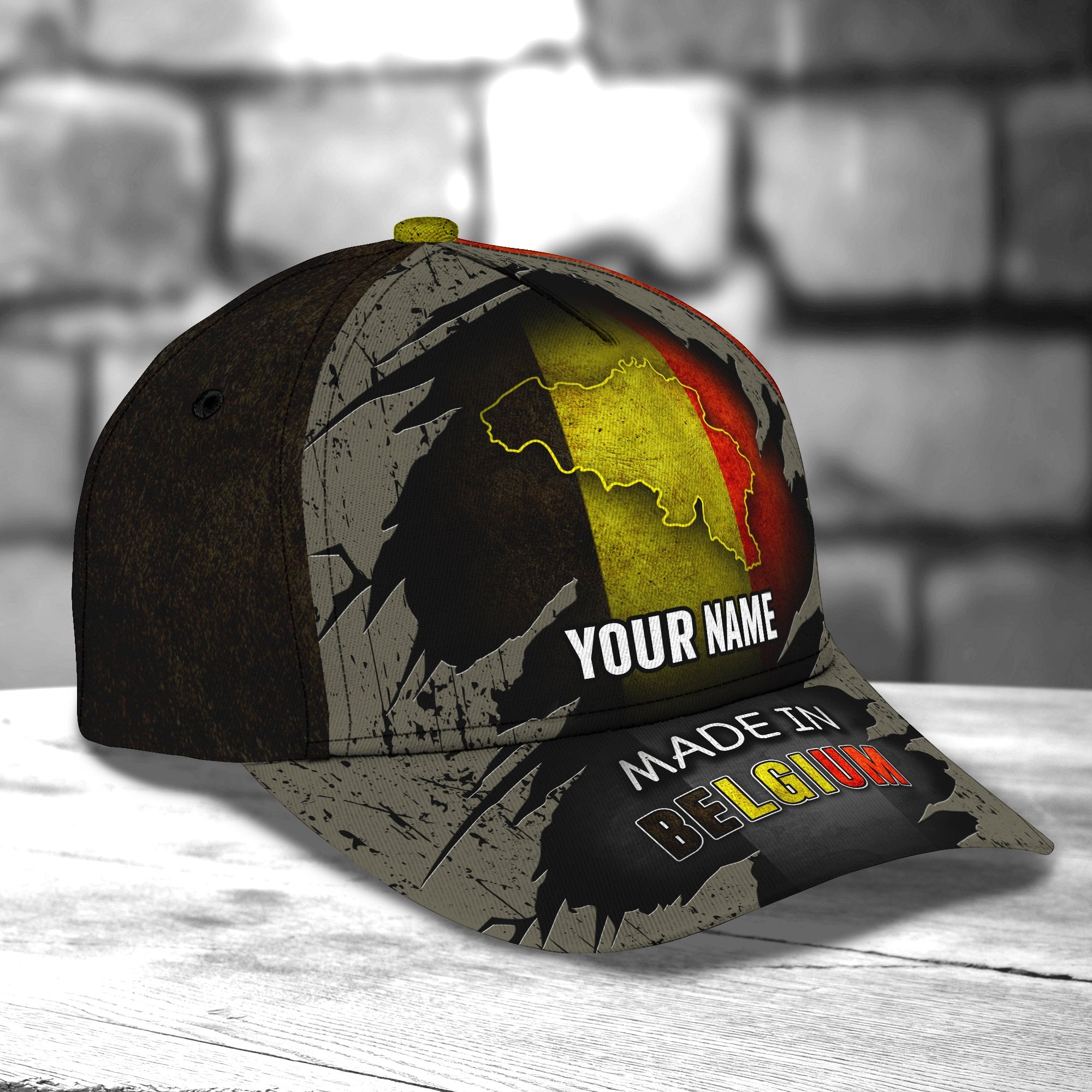 3D Classic Cap Belgium Personalized Name Cap 01 Trucker Hats Custom Hats Gifts For Men & Women