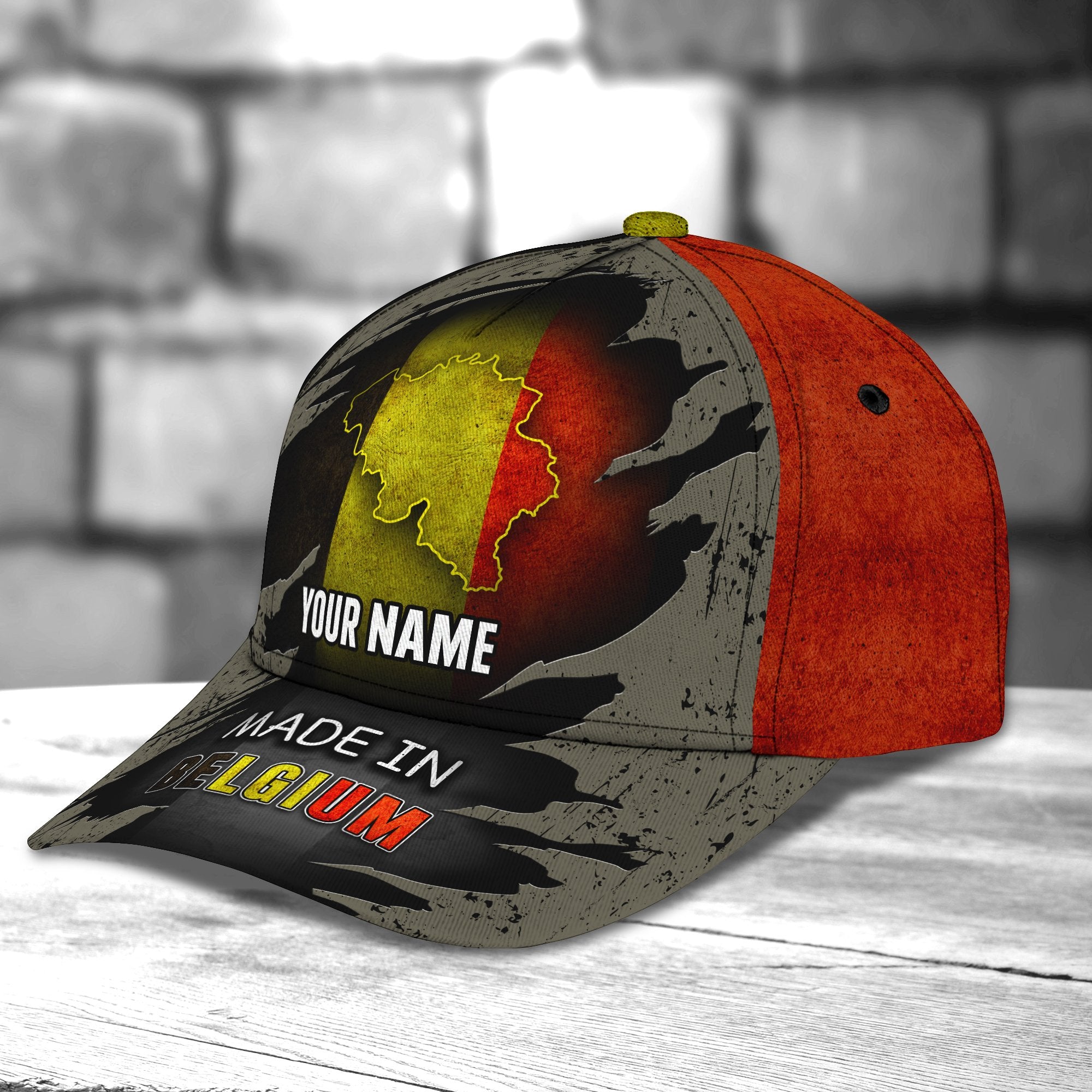 3D Classic Cap Belgium Personalized Name Cap 01 Trucker Hats Custom Hats Gifts For Men & Women