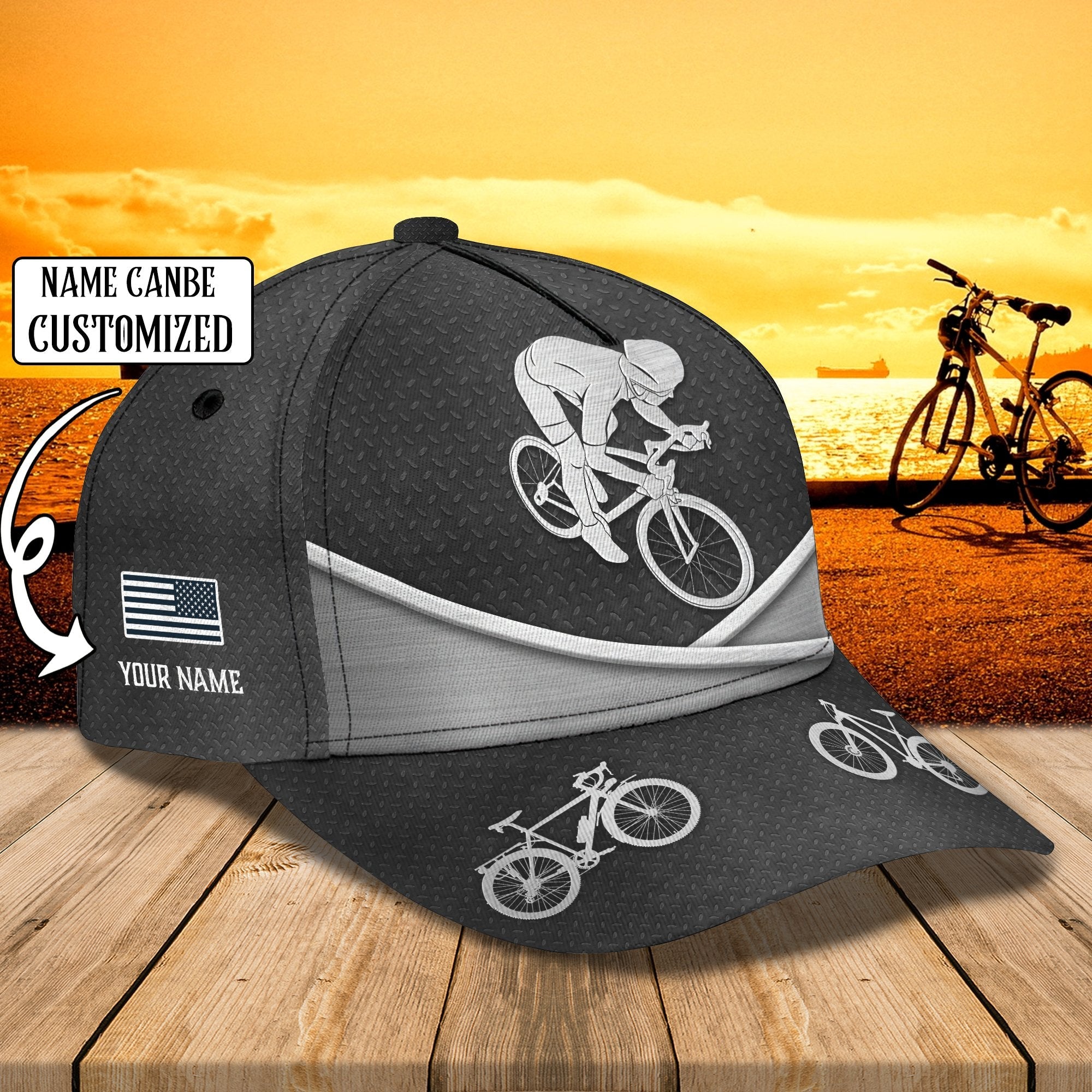 3D Classic Cap Bicycle Cap2 Personalized Name Cap Trucker Hats Custom Hats Gifts For Men & Women
