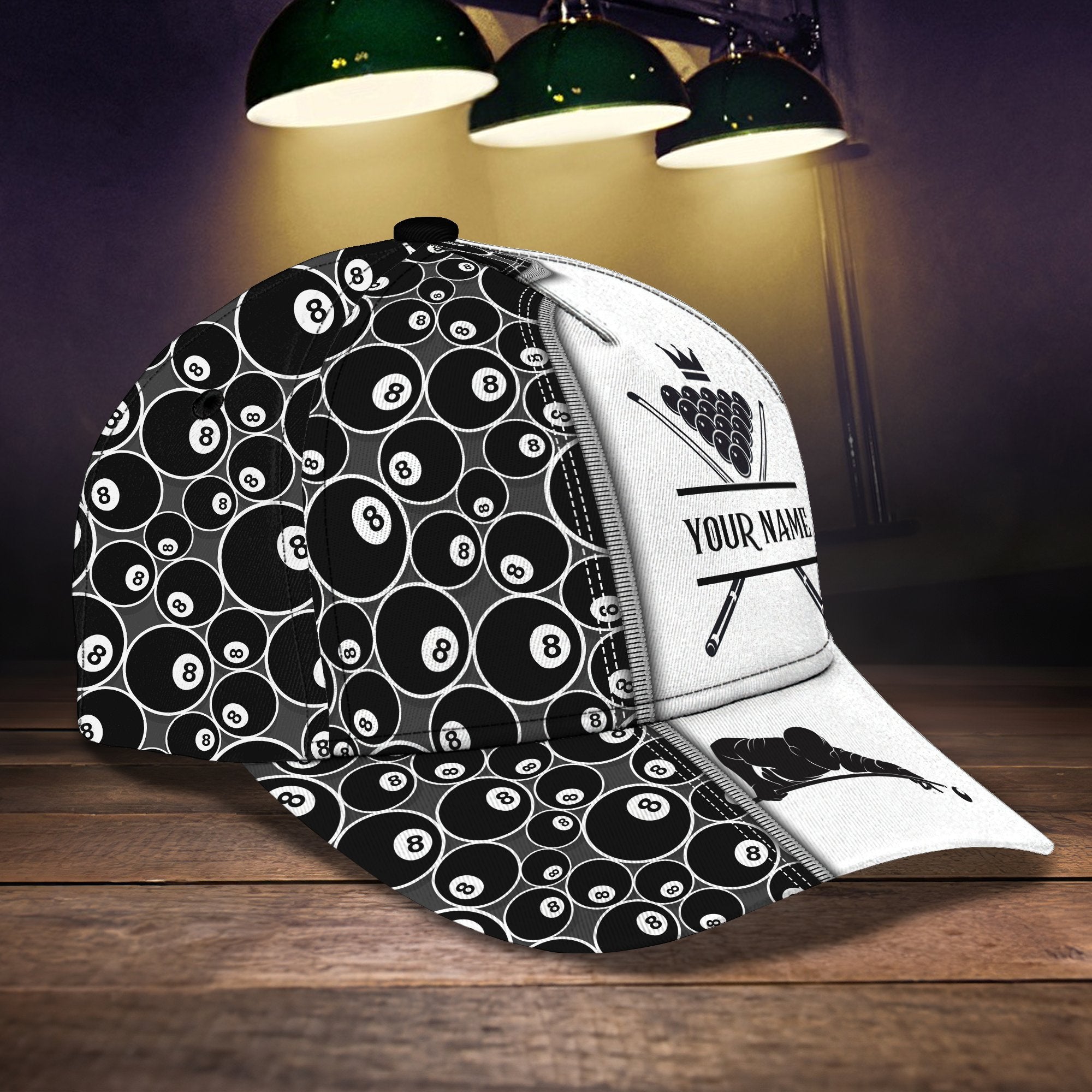 3D Classic Cap Billiard Personalized Name Cap 01 Trucker Hats Custom Hats Gifts For Men & Women