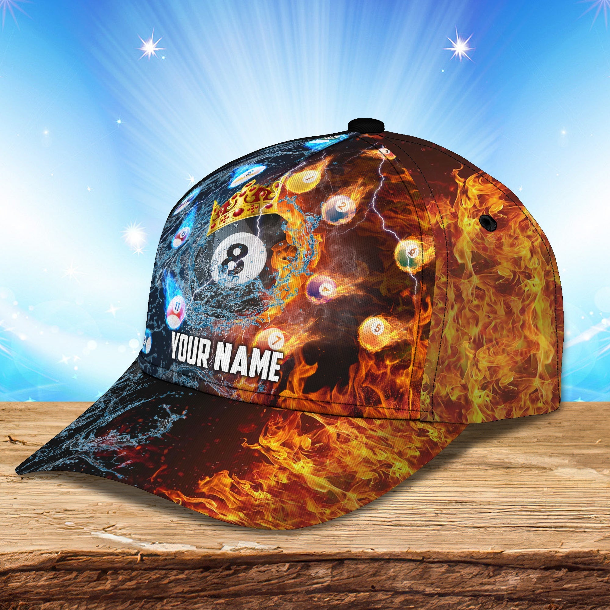 3D Classic Cap Billiard Personalized Name Cap Trucker Hats Custom Hats Gifts For Men & Women