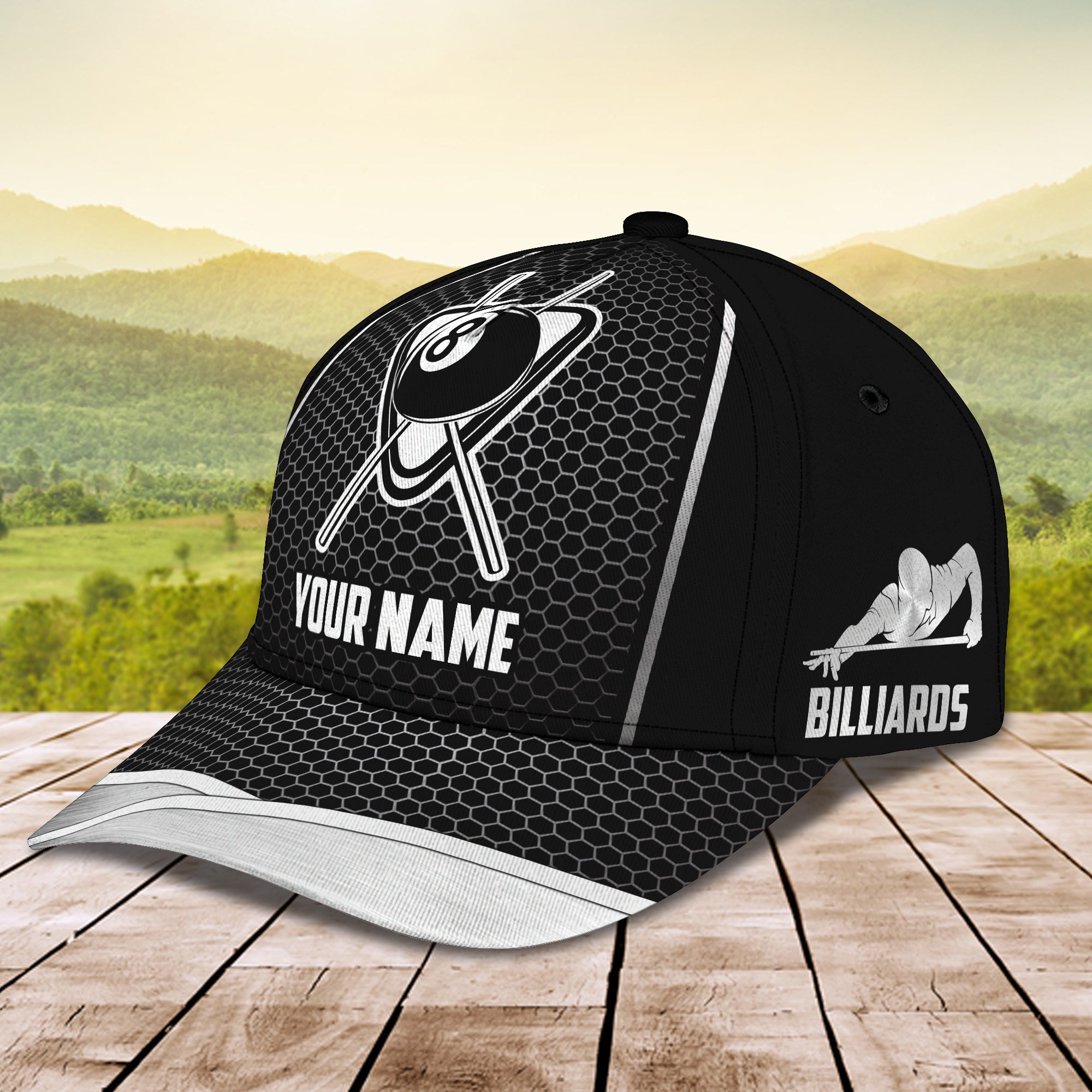 3D Classic Cap Billiard Personalized Name Cap 54 Trucker Hats Custom Hats Gifts For Men & Women