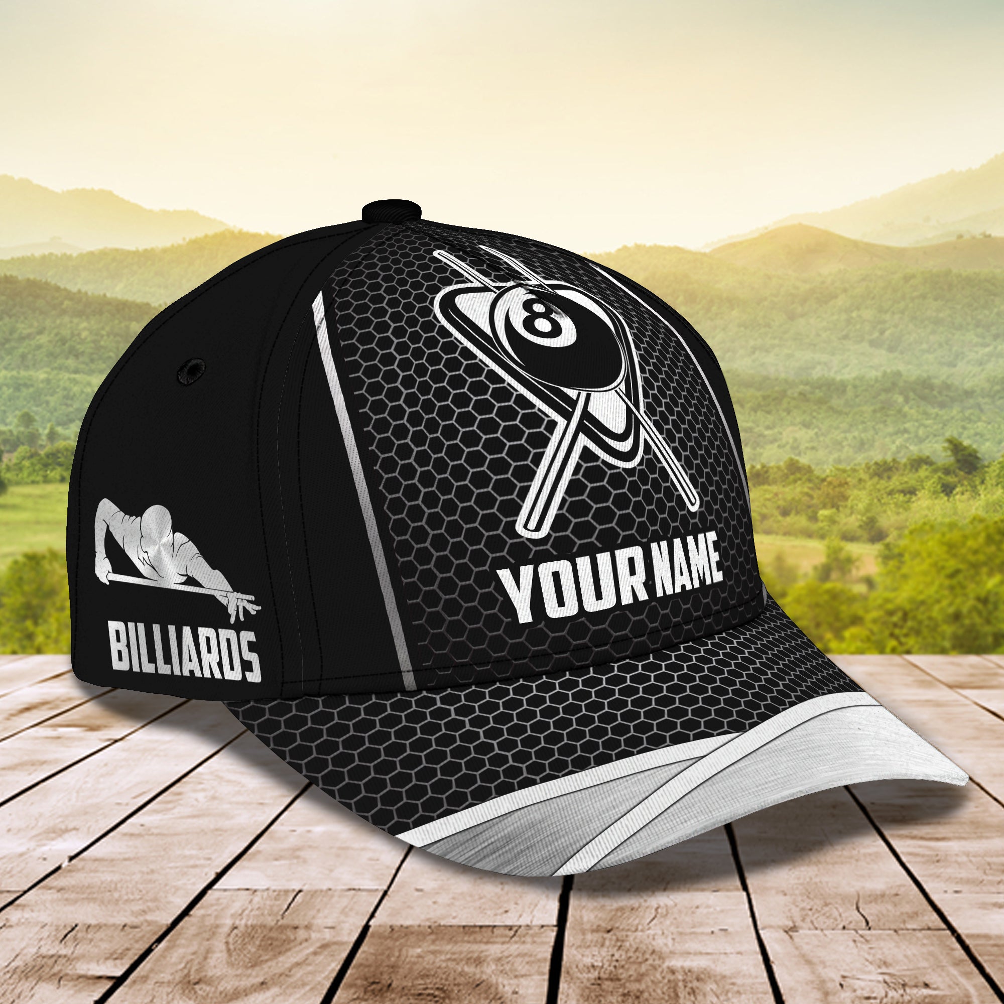 3D Classic Cap Billiard Personalized Name Cap 54 Trucker Hats Custom Hats Gifts For Men & Women