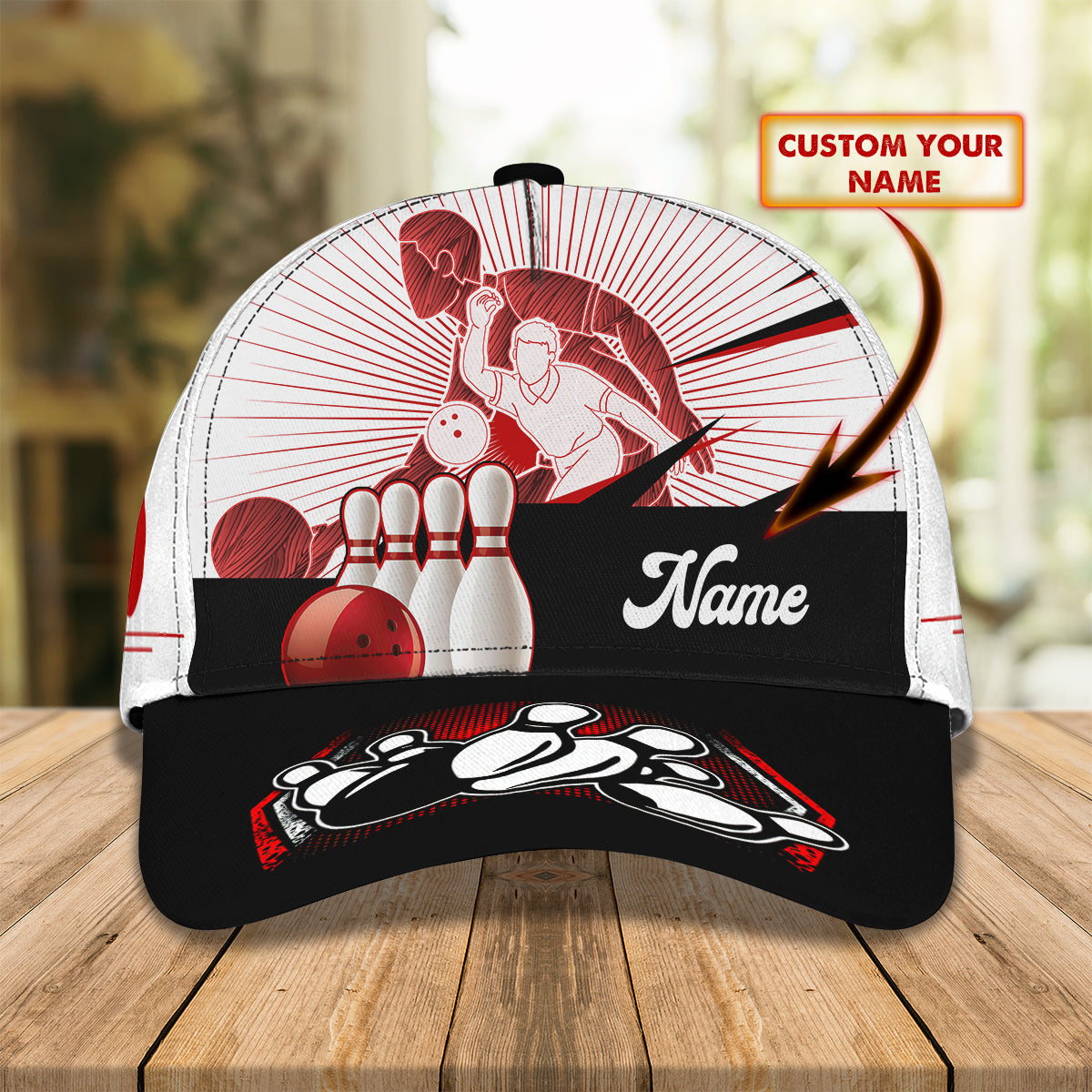 3D Classic Cap Bowling Personalized Name Cap 97 Trucker Hats Custom Hats Gifts For Men & Women