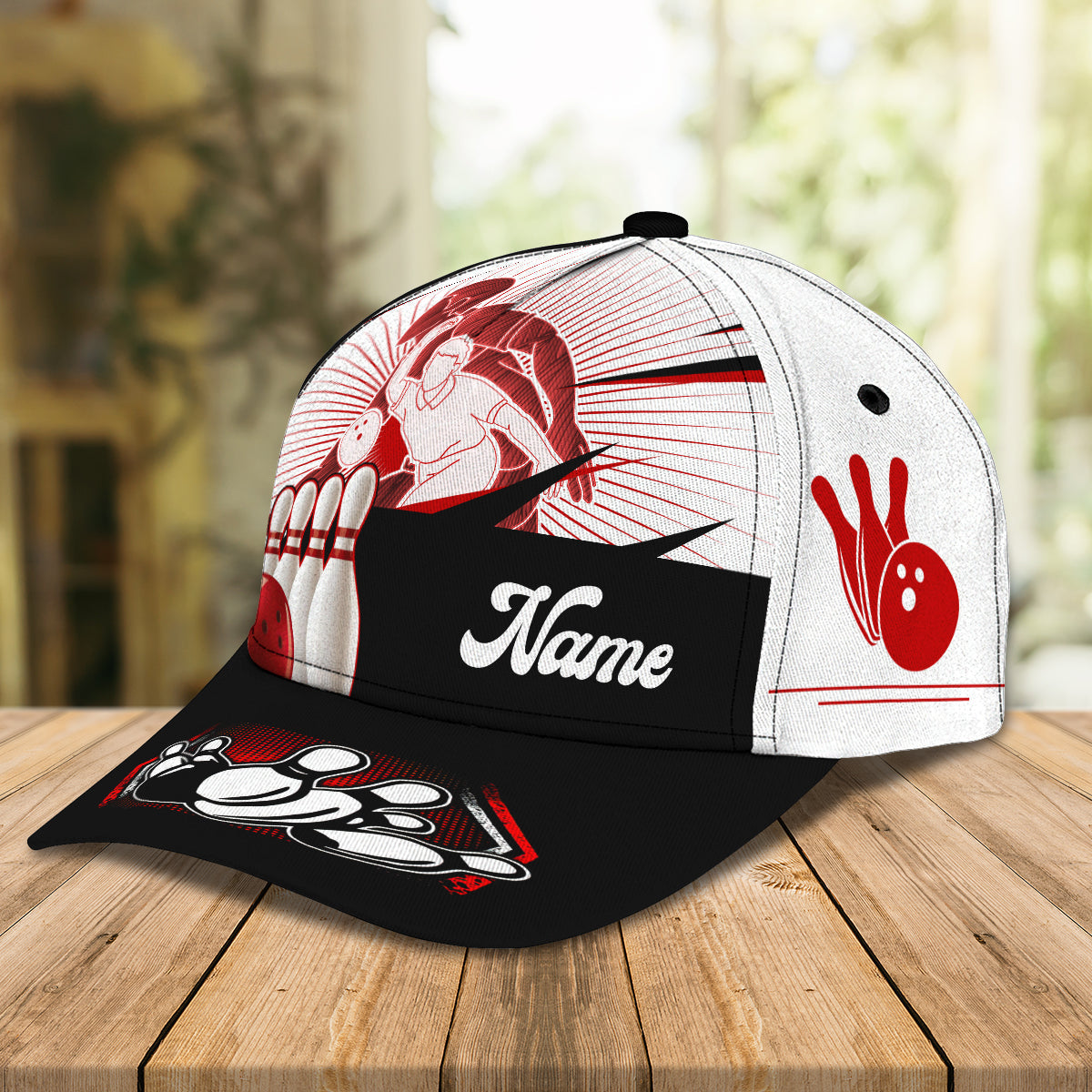 3D Classic Cap Bowling Personalized Name Cap 97 Trucker Hats Custom Hats Gifts For Men & Women