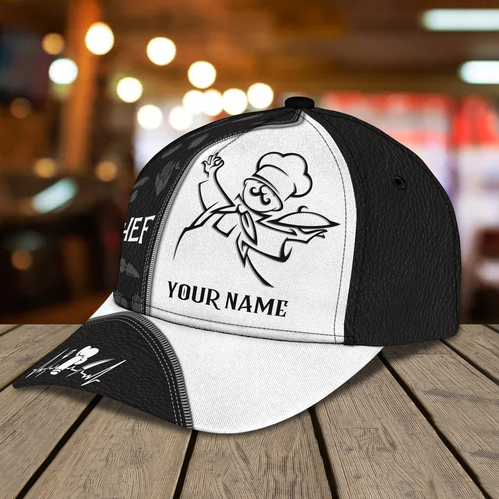3D Classic Cap Chef 1 Personalized Name Cap Trucker Hats Custom Hats Gifts For Men & Women