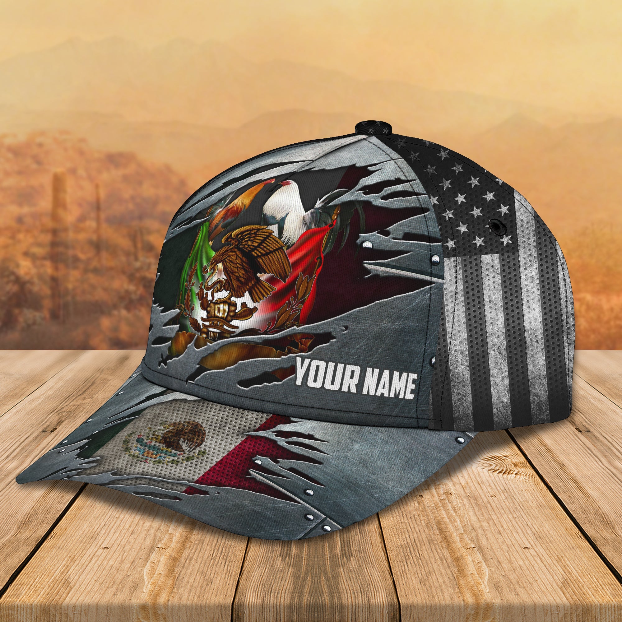 3D Classic Cap Chicken Fight Personalized Name Cap Trucker Hats Custom Hats Gifts For Men & Women