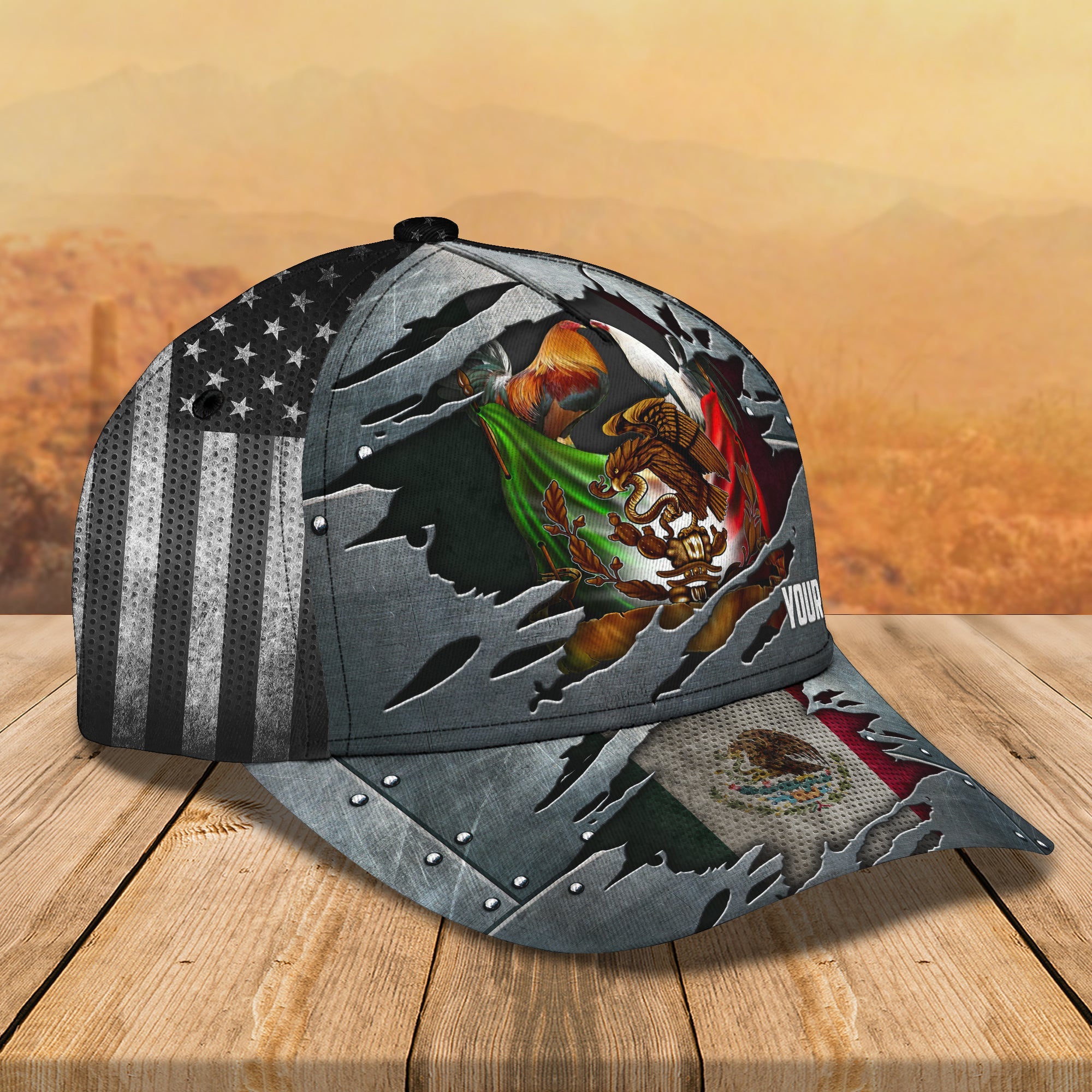 3D Classic Cap Chicken Fight Personalized Name Cap Trucker Hats Custom Hats Gifts For Men & Women