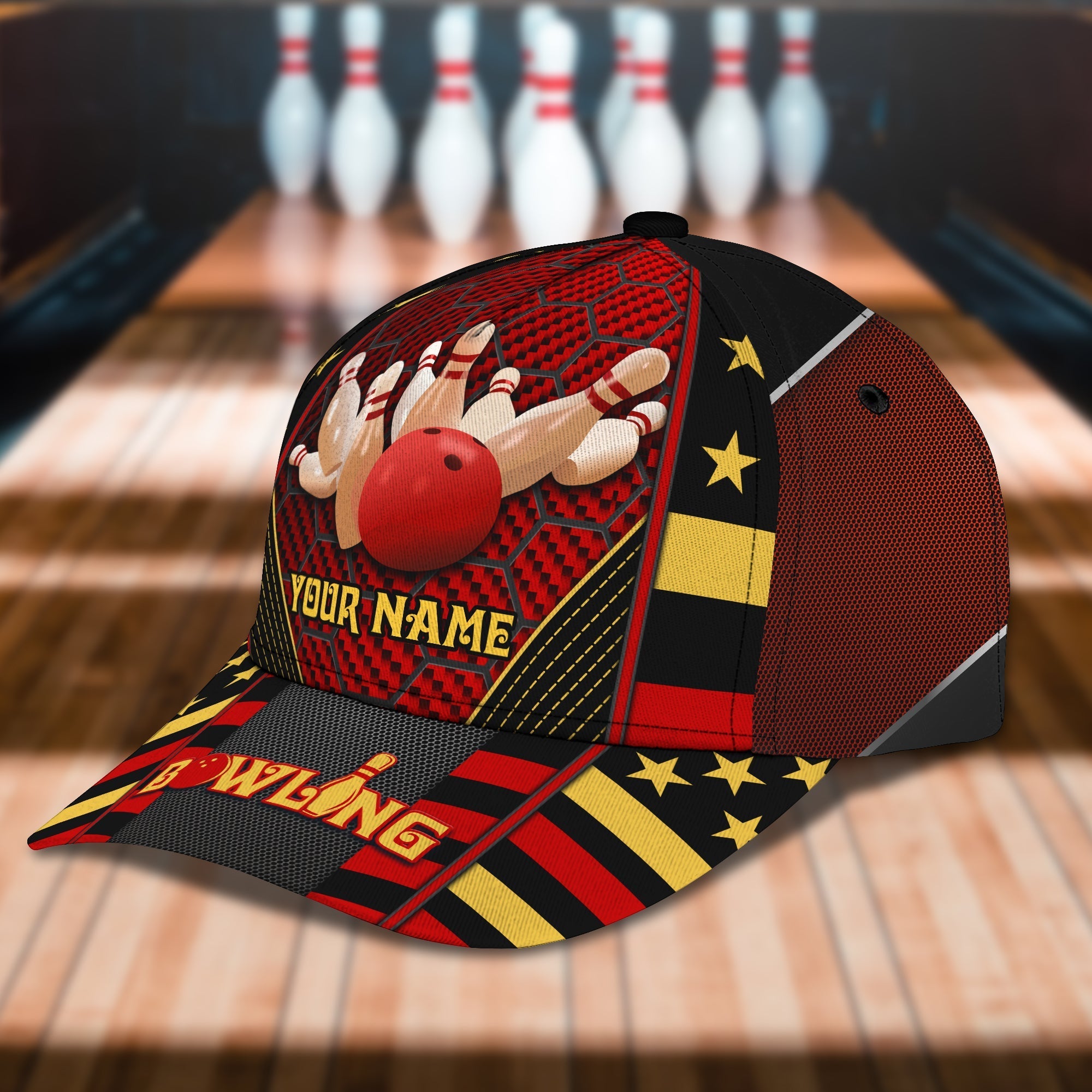3D Classic Cap Classic Cap Bowling 138 Trucker Hats Custom Hats Gifts For Men & Women