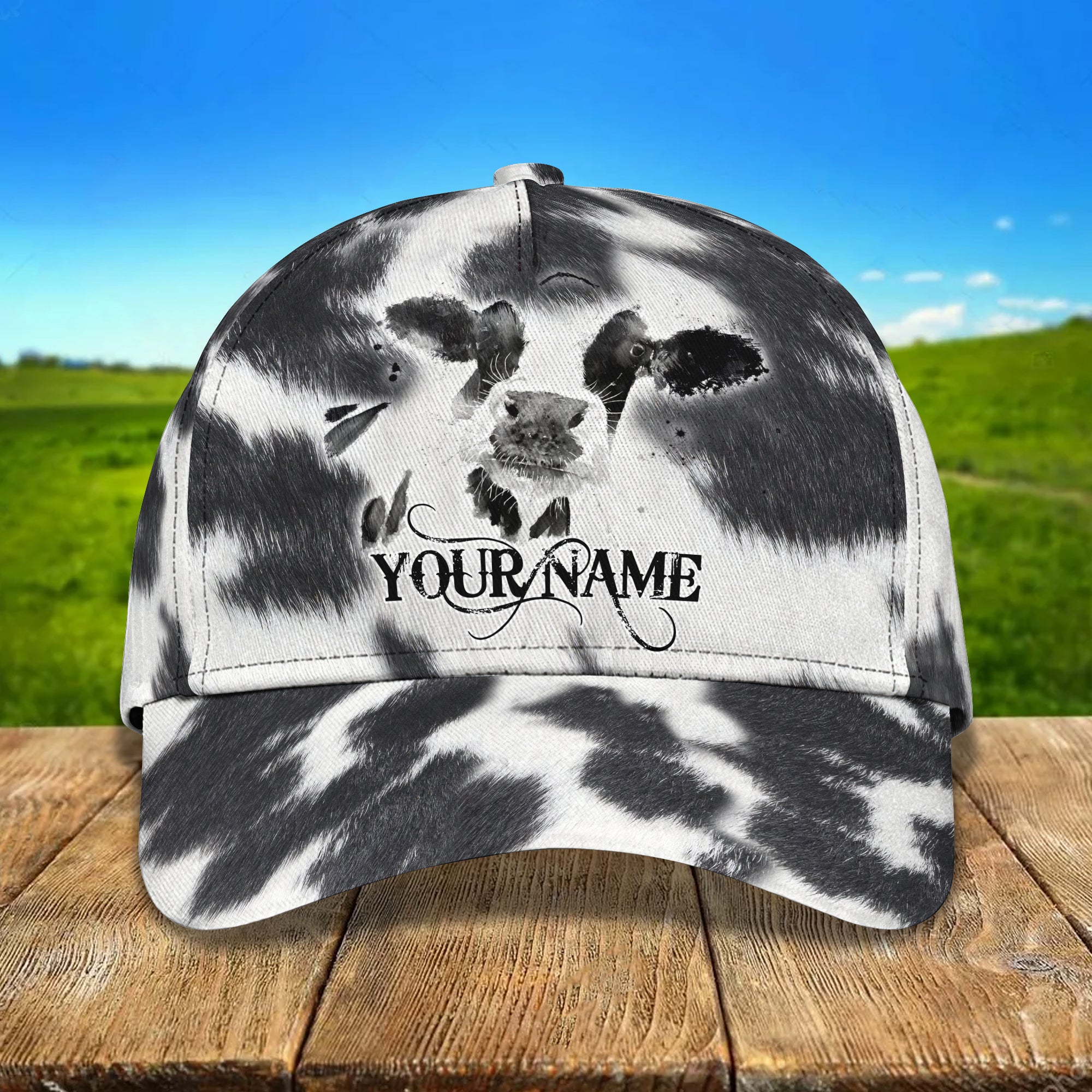 3D Classic Cap Cow Personalized Name Cap Trucker Hats Custom Hats Gifts For Men & Women