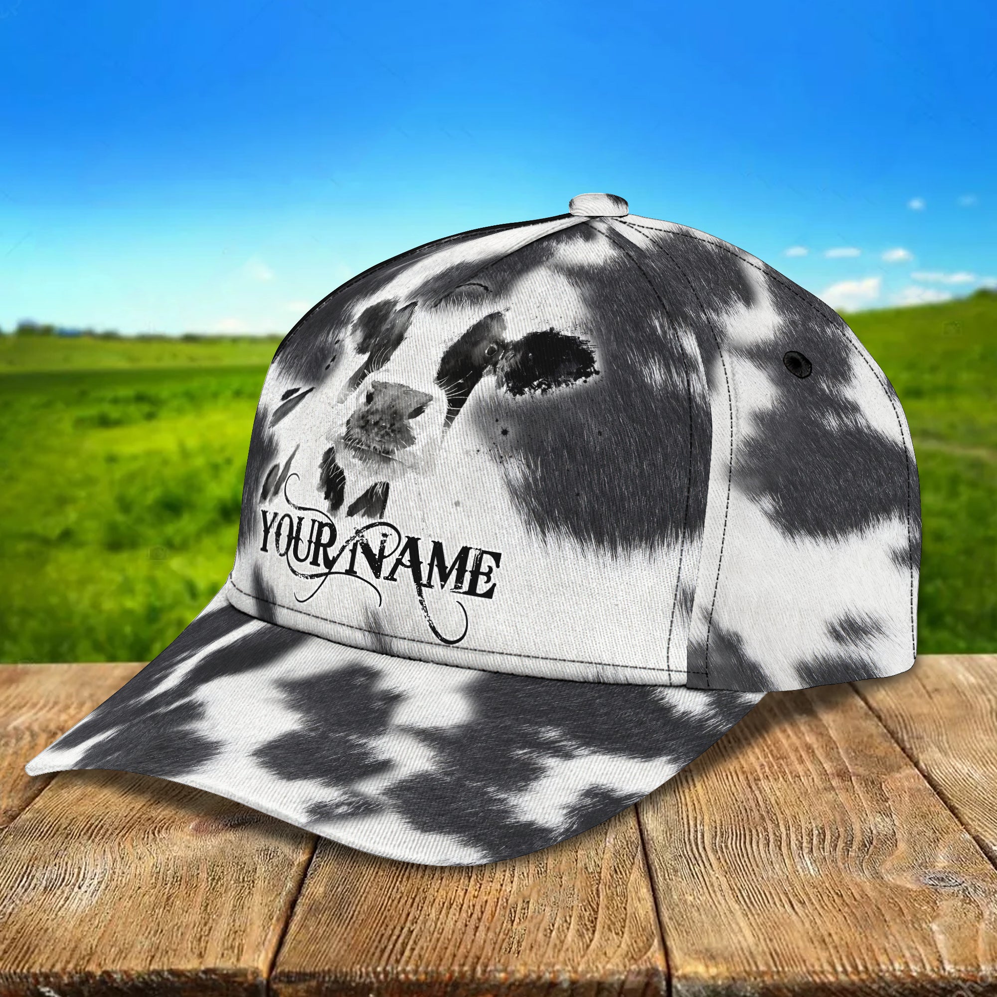 3D Classic Cap Cow Personalized Name Cap Trucker Hats Custom Hats Gifts For Men & Women