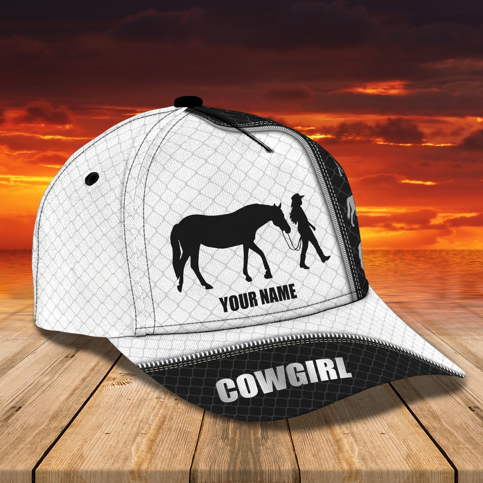3D Classic Cap Cowgirl Personalized Name Cap 098 Trucker Hats Custom Hats Gifts For Men & Women